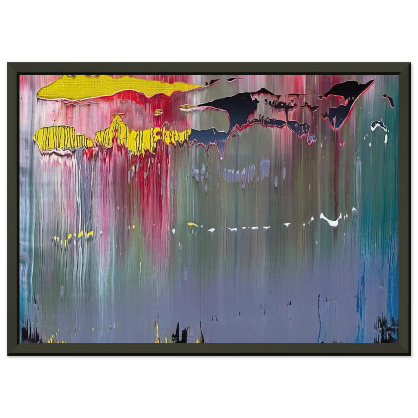 Gerhard Richter ABSTRACT PICTURE Framed Art Print - Aluminum Frame - 70x100 cm / 28x40 inches