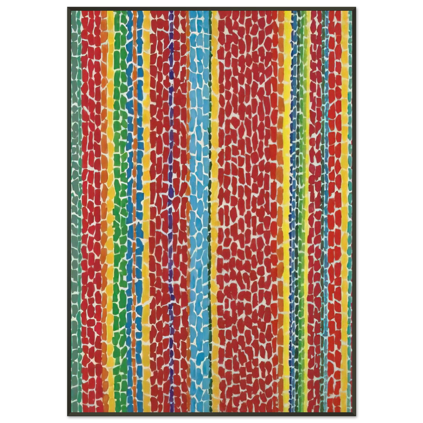 Alma Woodsey Thomas RED VIOLET NURSERY VIEWED FROM ABOVE 1970 Framed Art Print - Aluminum Frame - 21x29.7 cm / 8x12"