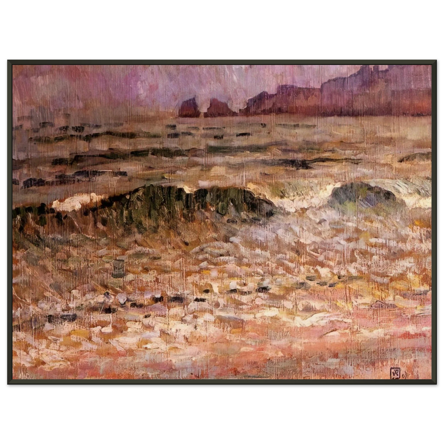Theo van Rysselberghe RAIN JERSEY 1907 Framed Art Print - Aluminum Frame - 70x100 cm / 28x40 inches