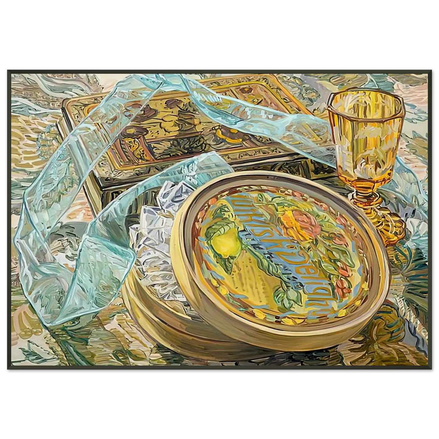 Janet Fish TURKISH DELIGHT 2003 Framed Art Print - Aluminum Frame - 21x29.7 cm / 8x12"