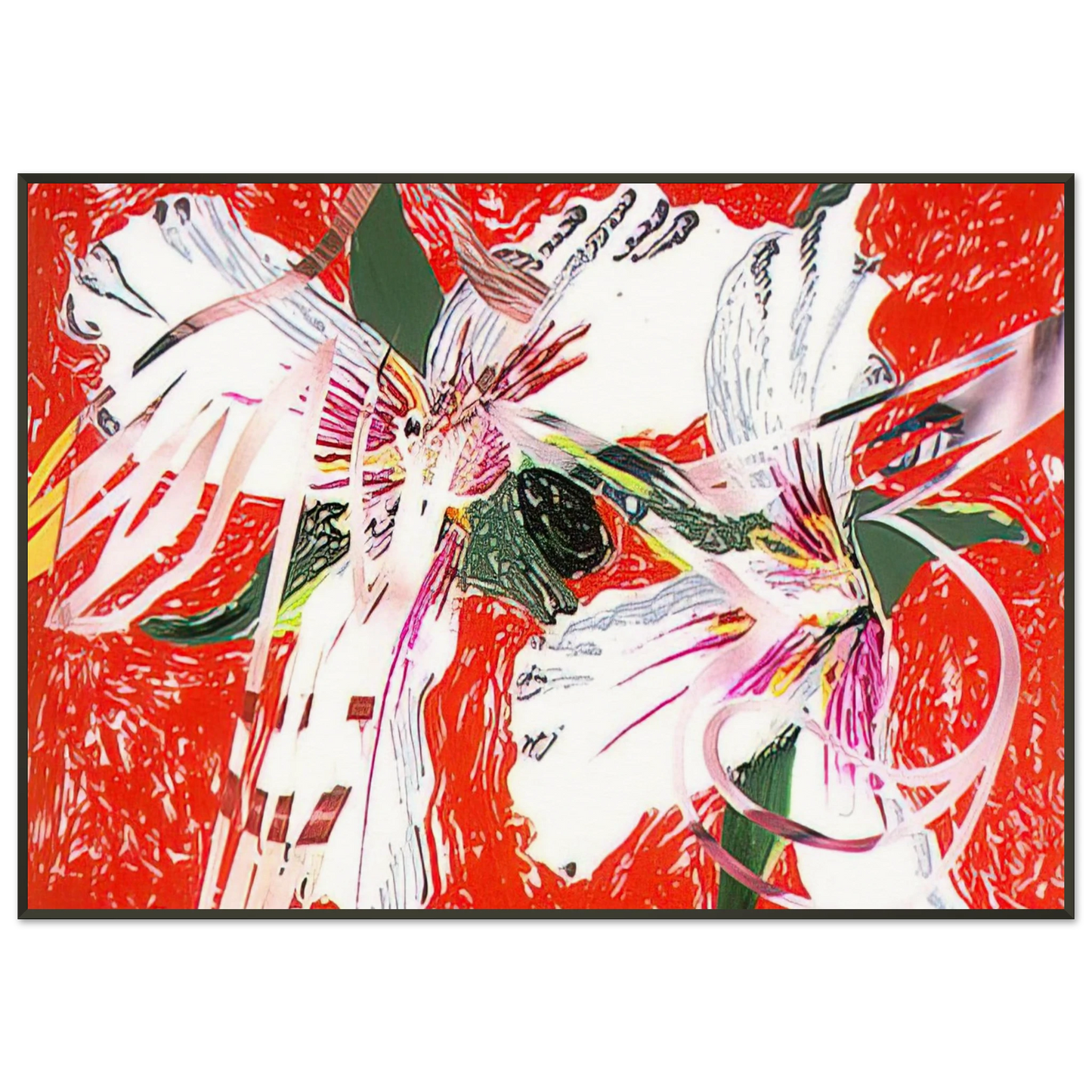 James Rosenquist Sister Shrieks Framed Art Print - Aluminum Frame - 21x29.7 cm / 8x12"