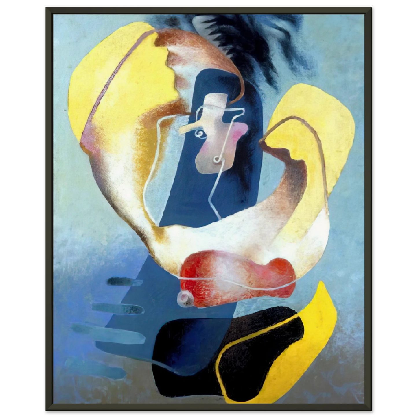 Enrico Prampolini THE FIGURE IN SPACE 1937 Framed Art Print - Aluminum Frame - 60x80 cm / 24x32 inches