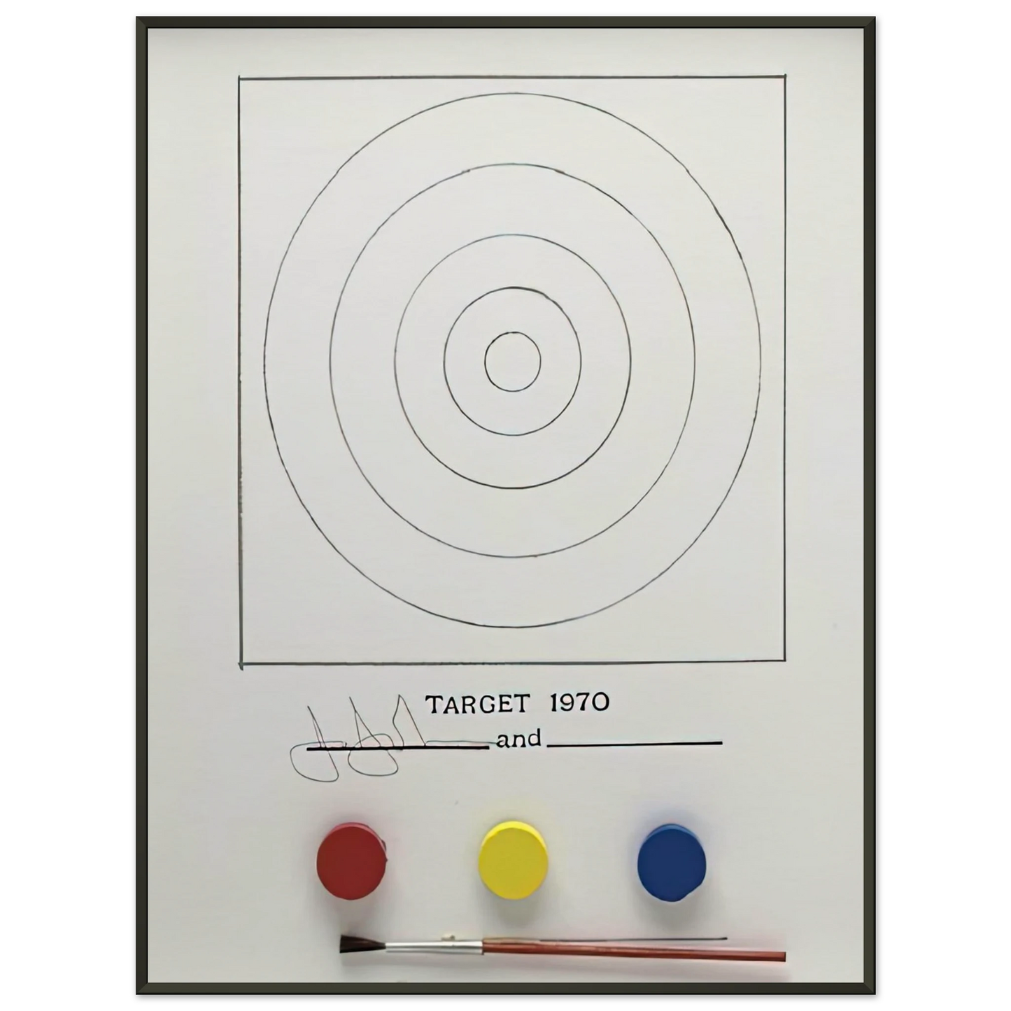 Jasper Johns TARGET ULAE 89 Framed Art Print - Aluminum Frame - 60x80 cm / 24x32 inches