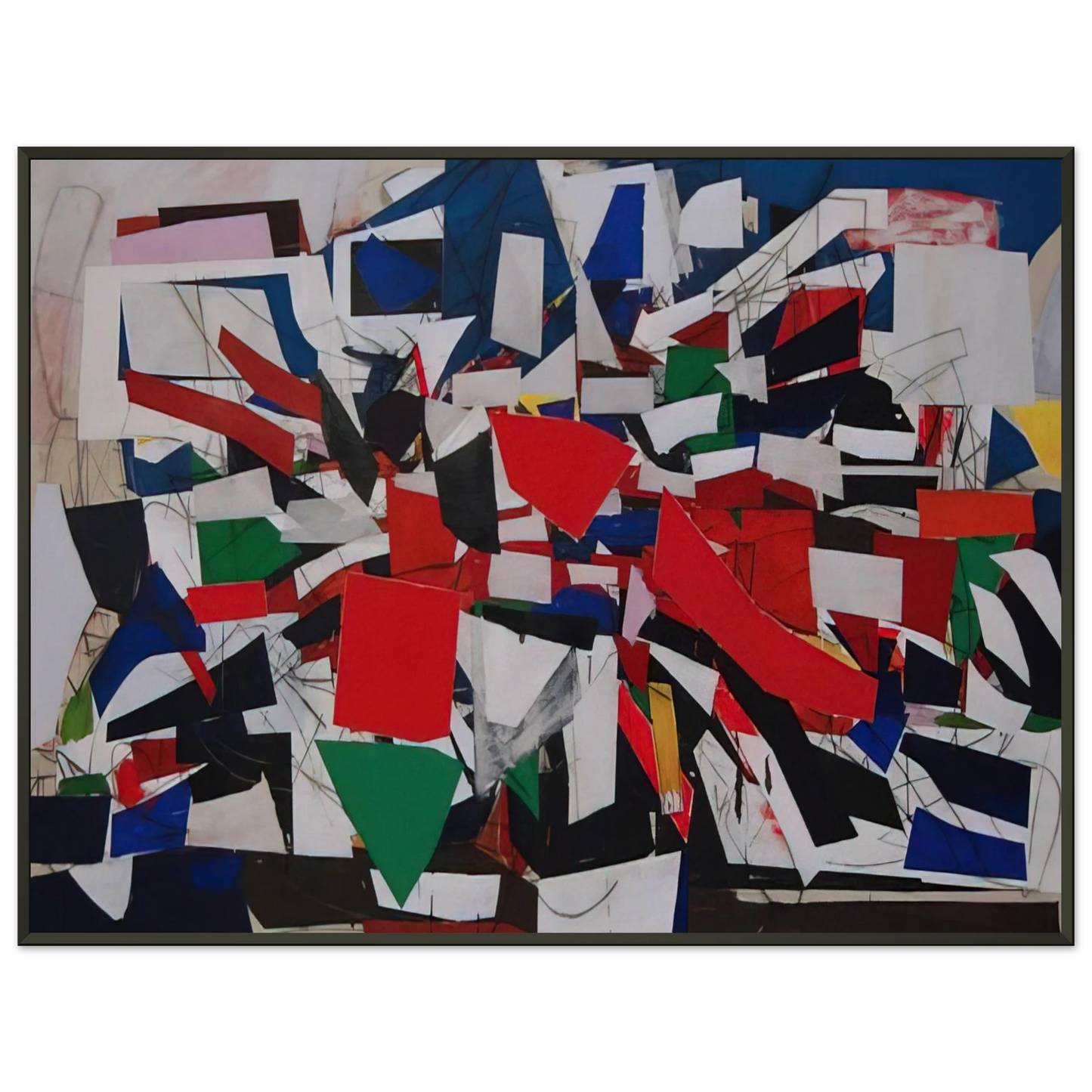Robert Goodnough Struggle 1967 Framed Art Print - Aluminum Frame - 40x50 cm / 16x20 inches