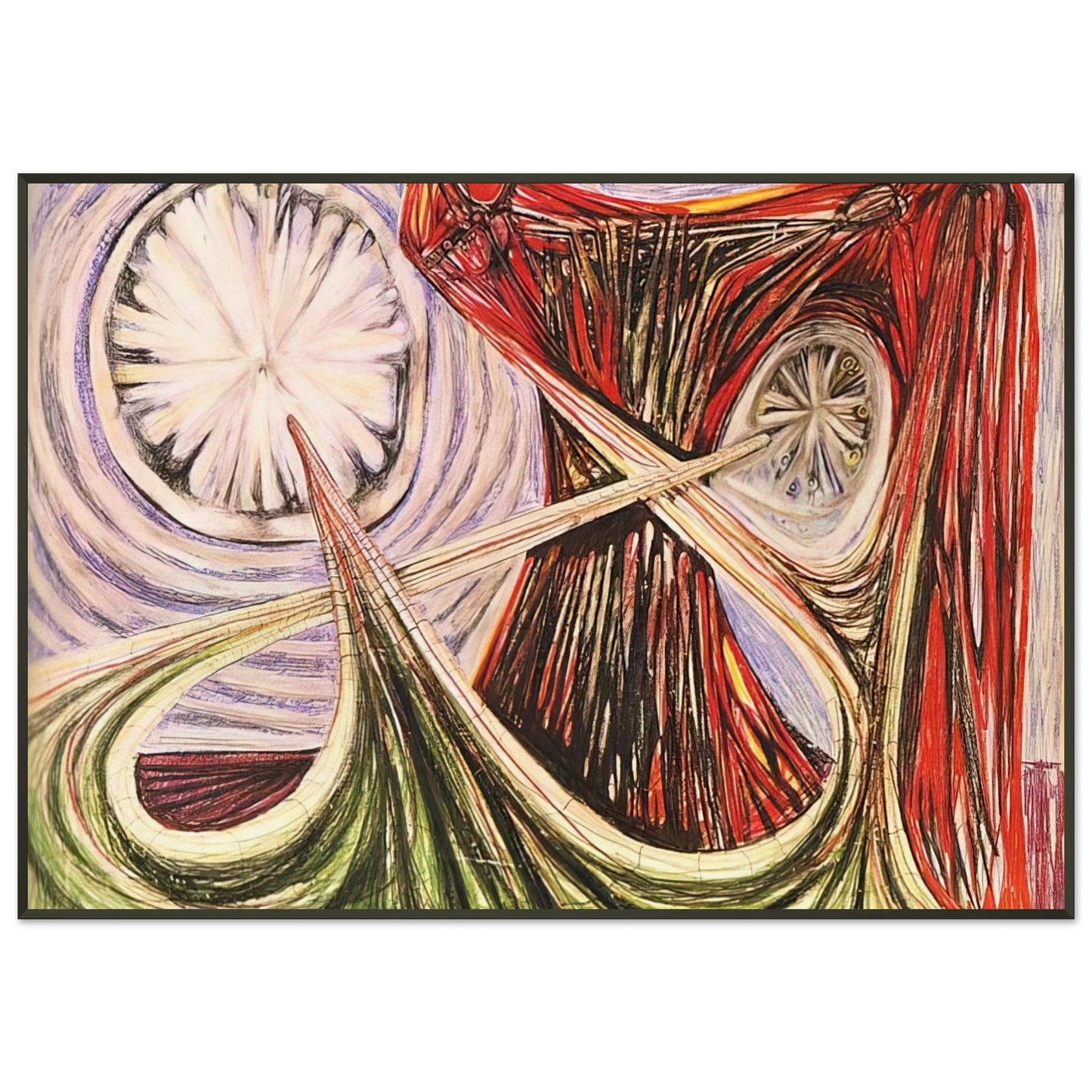 Roberto Matta SPACE TRAVEL STAR TRAVEL 1938 Framed Art Print - Aluminum Frame - 21x29.7 cm / 8x12"