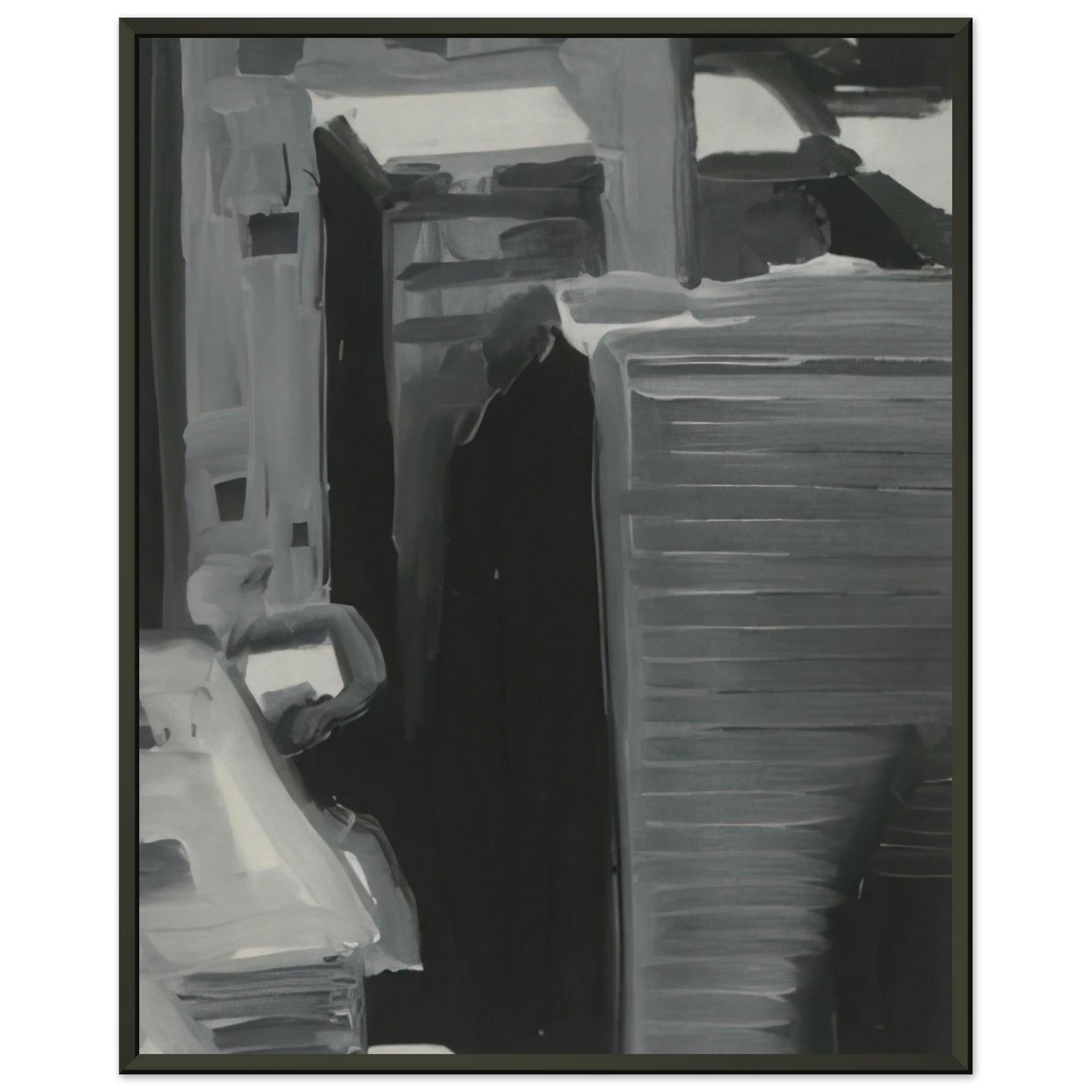 Gerhard Richter TOWNSCAPE 1968 Framed Art Print - Aluminum Frame - 40x50 cm / 16x20 inches