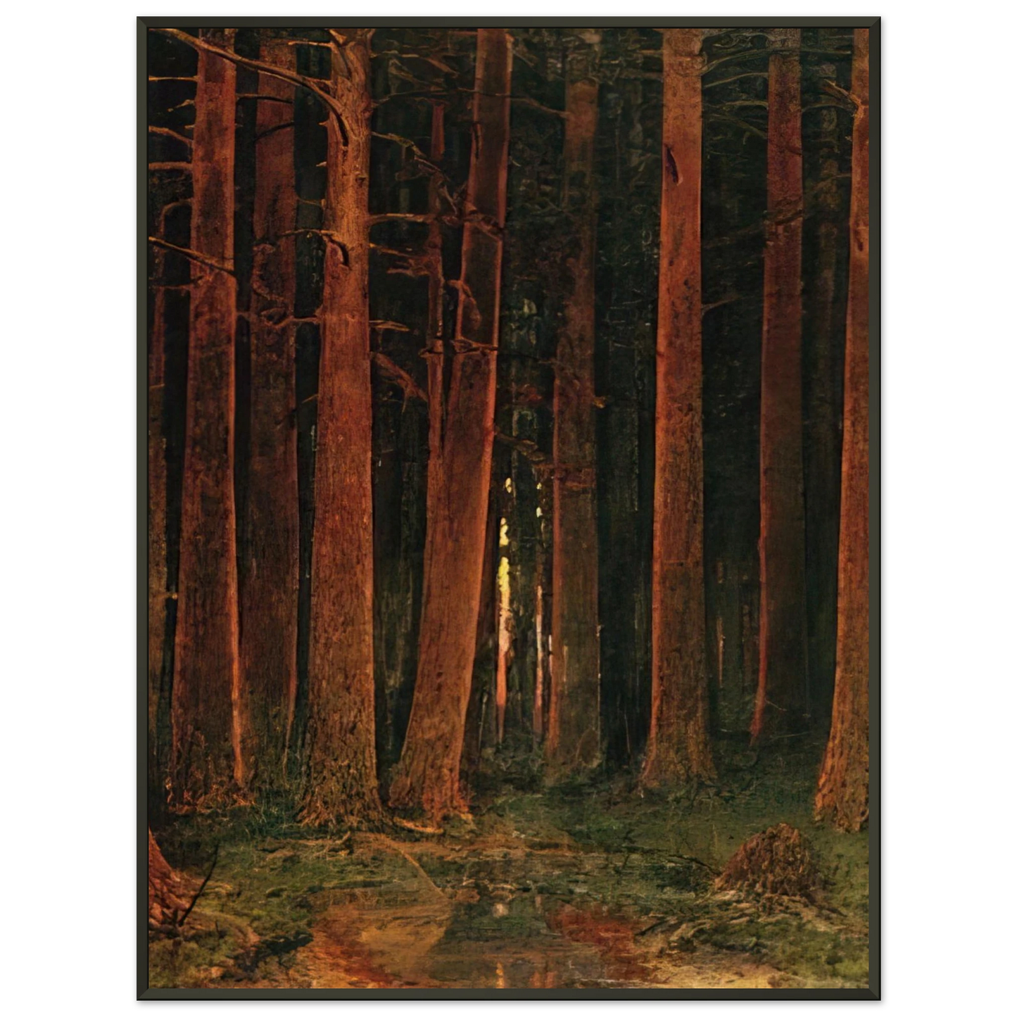 Arkhyp Kuindzhi Sunset in the forest Framed Art Print - Aluminum Frame - 70x100 cm / 28x40 inches