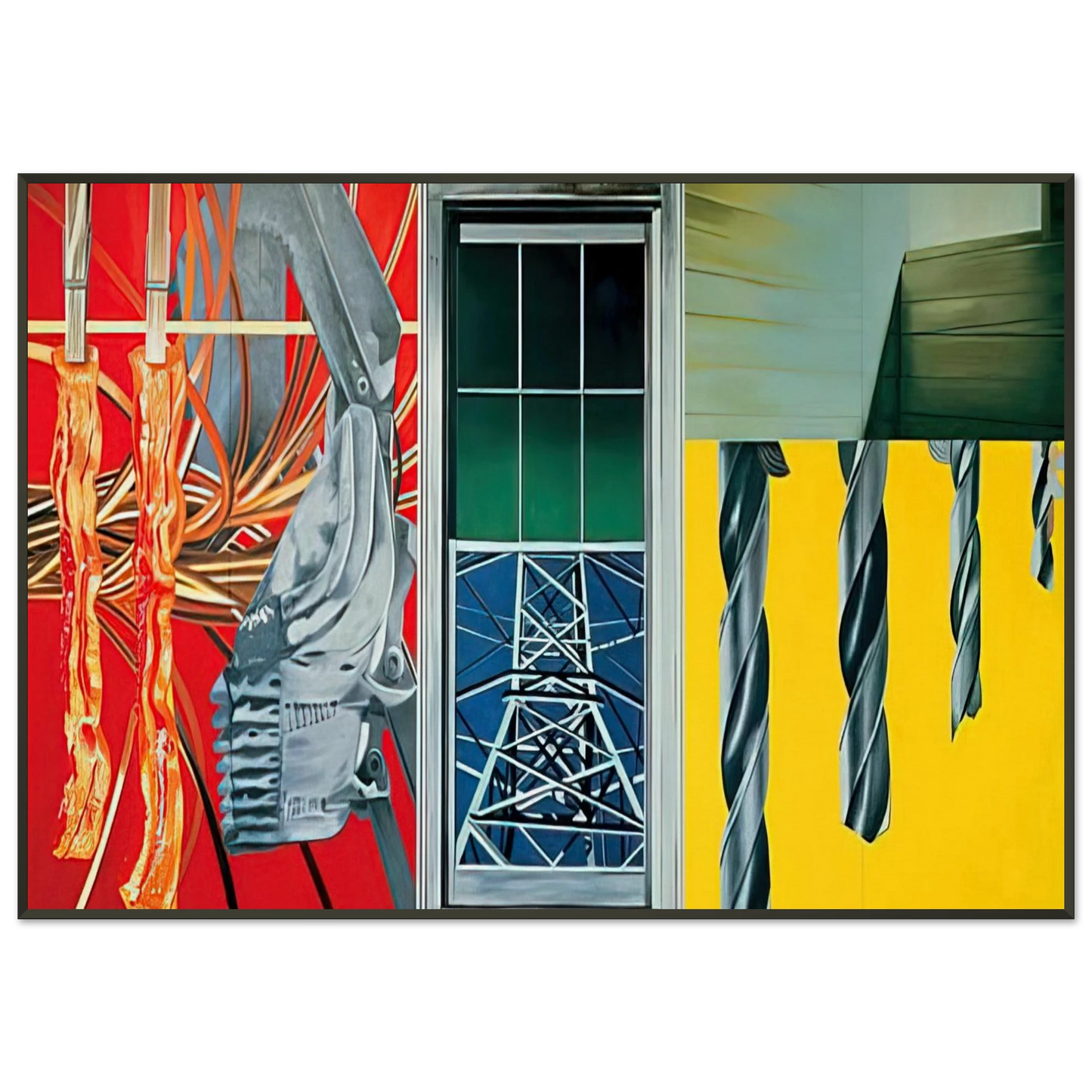 James Rosenquist Industrial Cottage Framed Art Print - Aluminum Frame - 21x29.7 cm / 8x12"