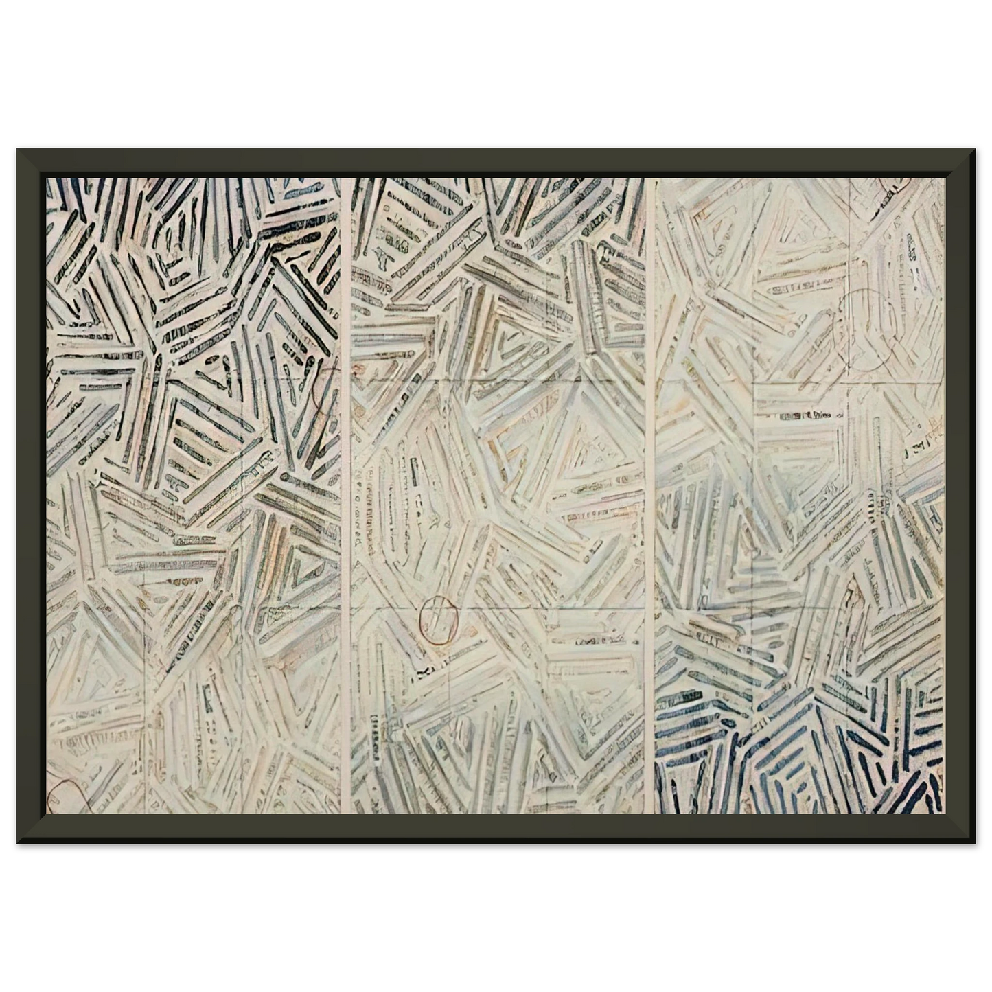 Jasper Johns BETWEEN THE CLOCK AND THE BED 1989 Framed Art Print - Aluminum Frame - 40x50 cm / 16x20 inches