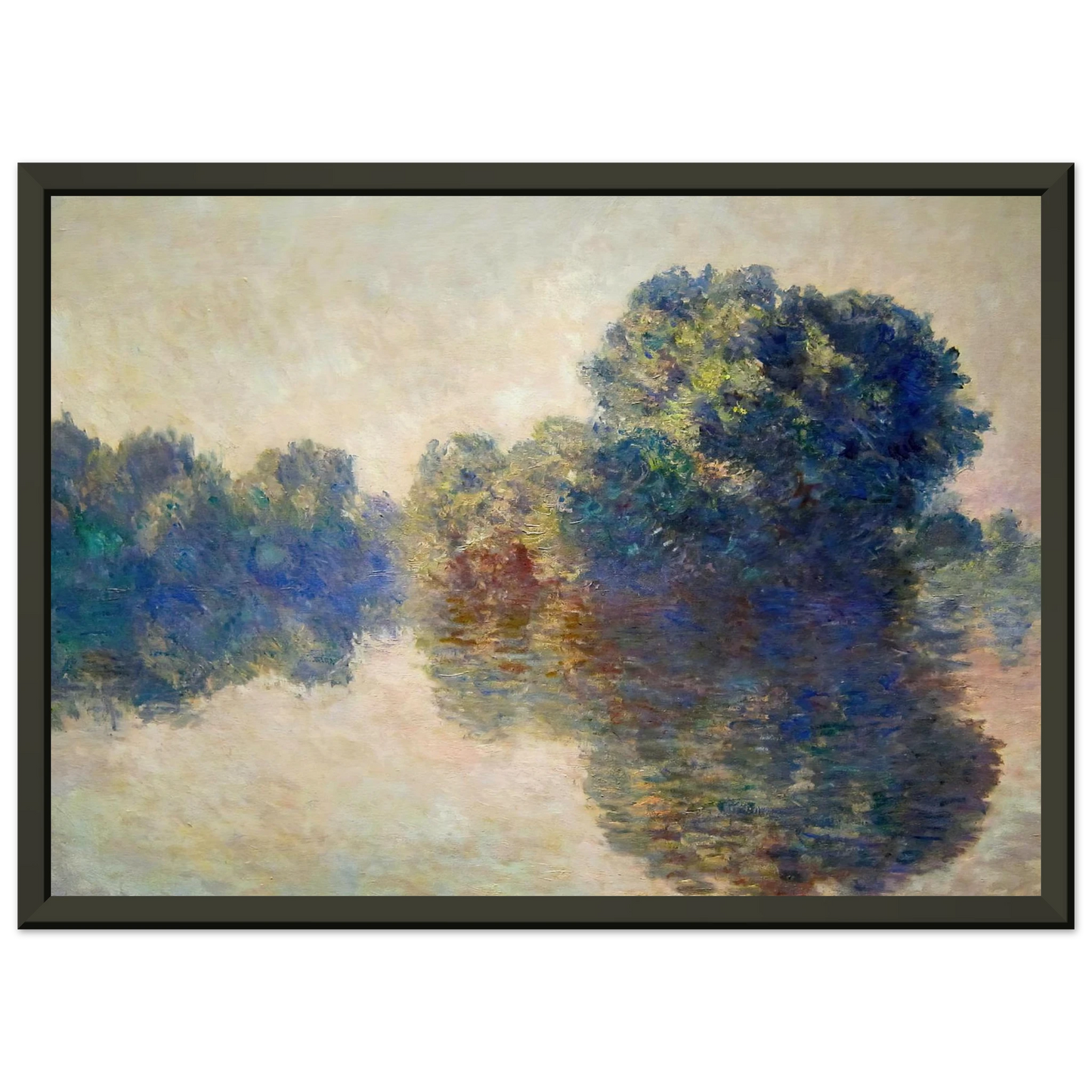 claude monet The Seine near Giverny Framed Art Print - Aluminum Frame - 70x100 cm / 28x40 inches