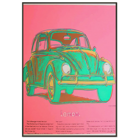 Andy Warhol  Volkswagen Framed Art Print  - Aluminum Frame - 21x29.7 cm / 8x12"