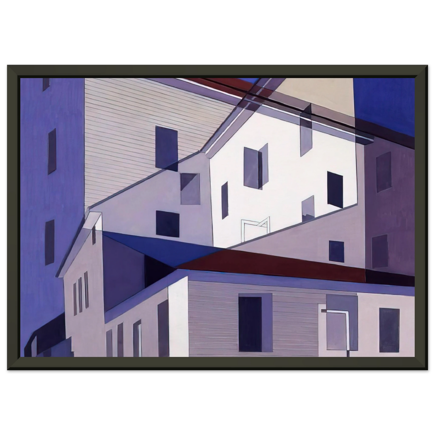 Charles Sheeler On A Shaker Theme 2 Precisionism Framed Art Print - Aluminum Frame - 40x50 cm / 16x20 inches