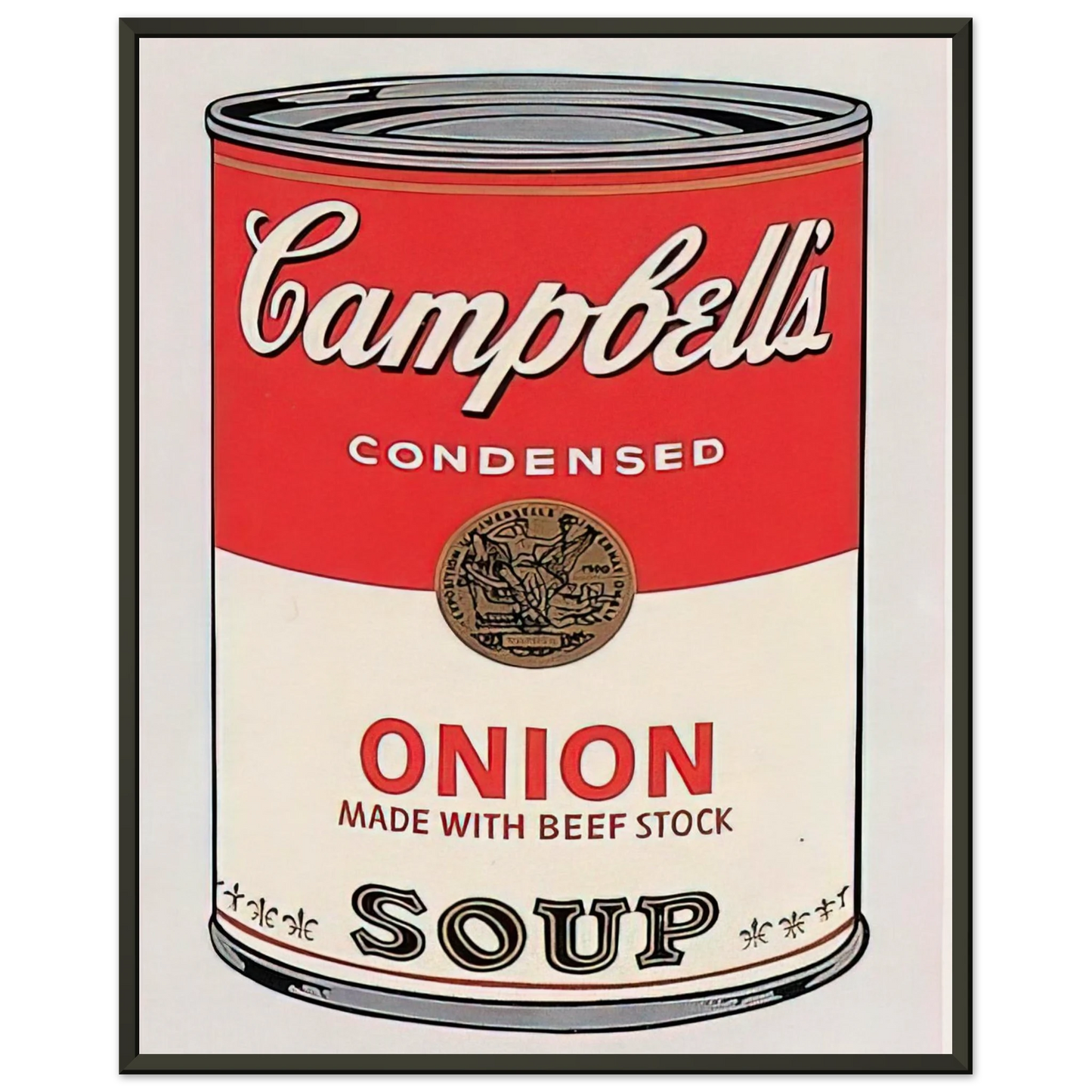 Andy Warhol Campbells Soup Can onion Framed Art Print - Aluminum Frame - 60x80 cm / 24x32 inches