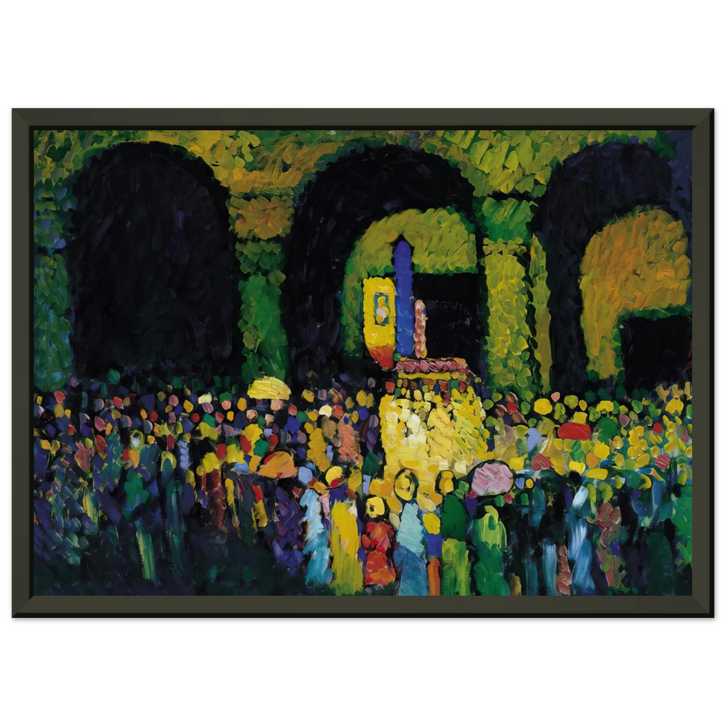 Wassily Kandinsky THE LUDWIGSKIRCHE IN MUNICH 1908 Framed Art Print - Aluminum Frame - 60x80 cm / 24x32 inches