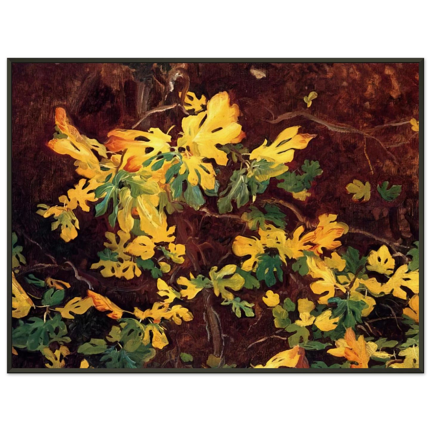 John Singer Sargent  Study of a Fig Tree Framed Art Print  - Aluminum Frame - 40x50 cm / 16x20 inches