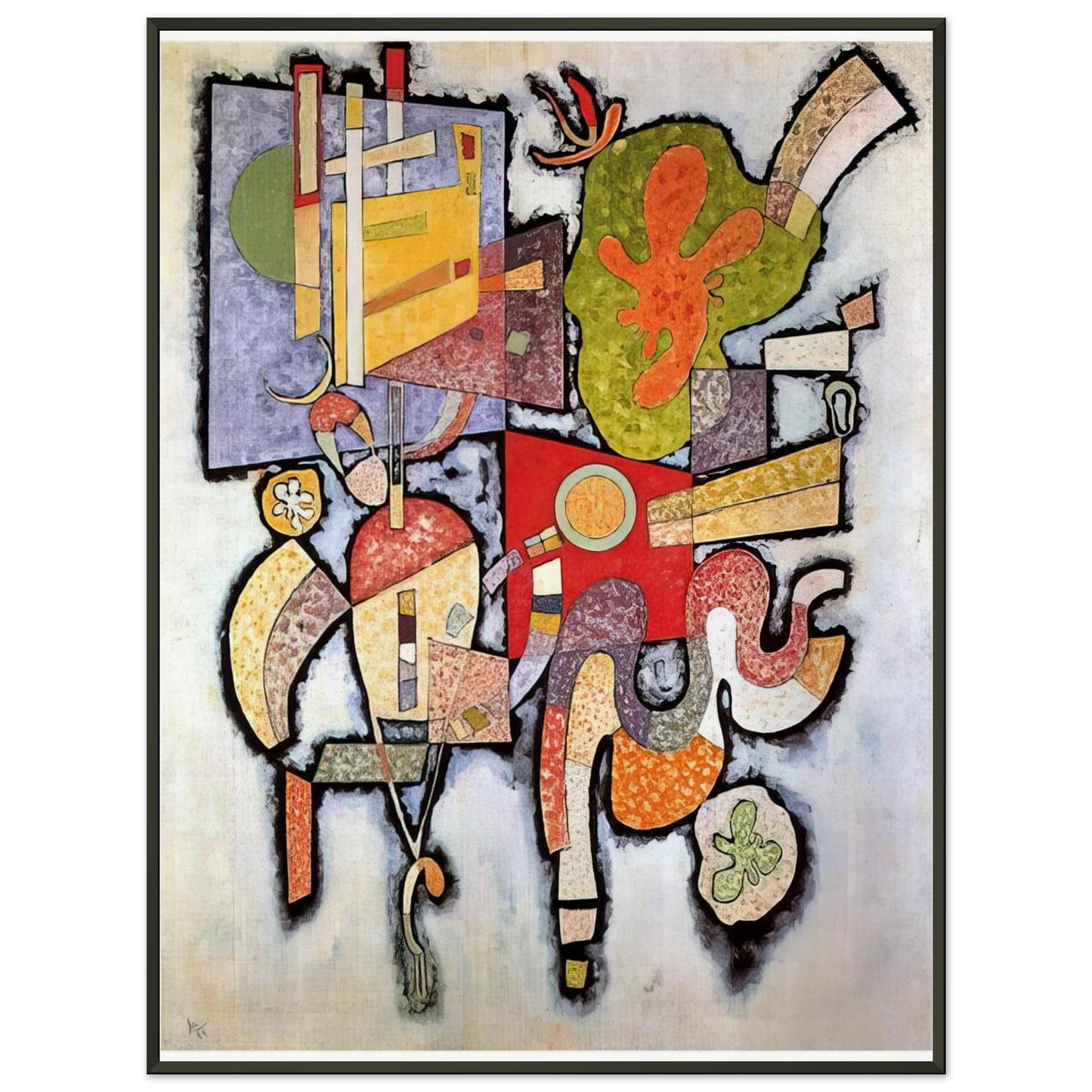 Wassily Kandinsky  COMPLEX SIMPLE 1939 Framed Art Print  - Aluminum Frame - 40x50 cm / 16x20 inches