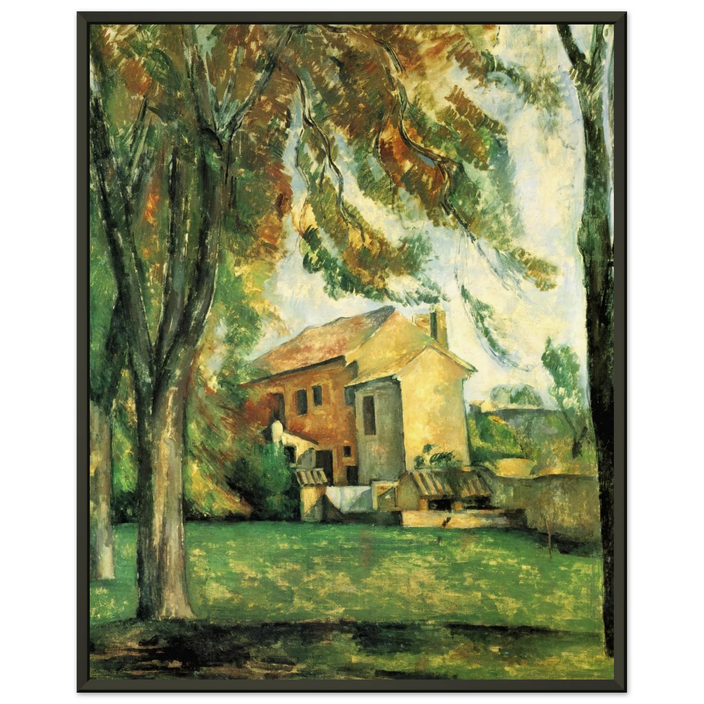 Paul Cezanne The pond of the Jas de Bouffan Framed Art Print - Aluminum Frame - 60x80 cm / 24x32 inches