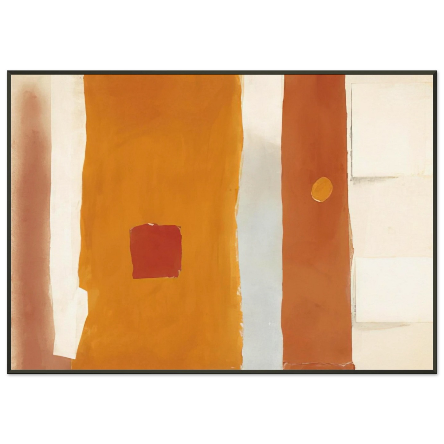 Esteban Vicente UNTITLED 1982 Framed Art Print - Aluminum Frame - 21x29.7 cm / 8x12"