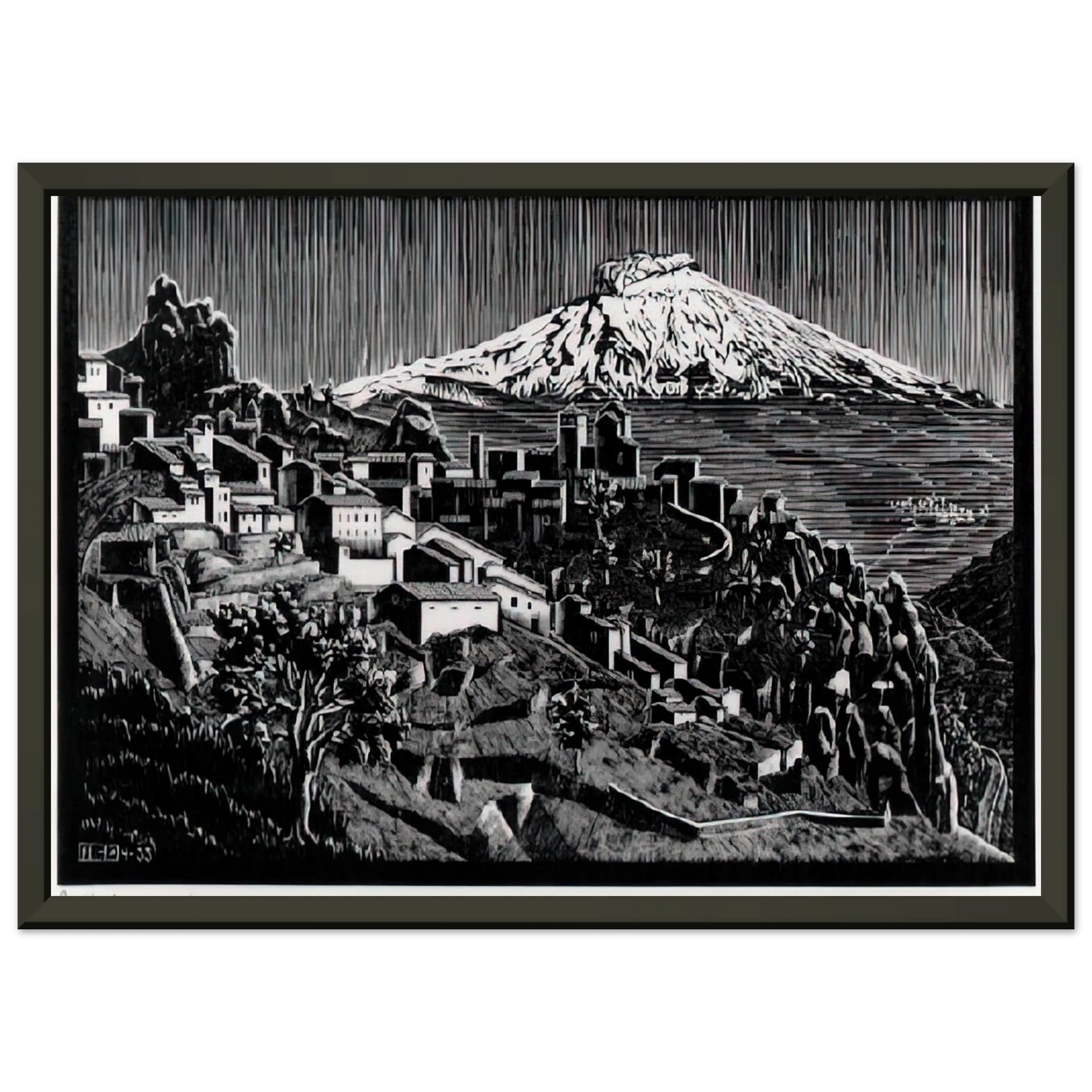 MC Escher  ESCHER 17 Framed Art Print  - Aluminum Frame - 60x80 cm / 24x32 inches