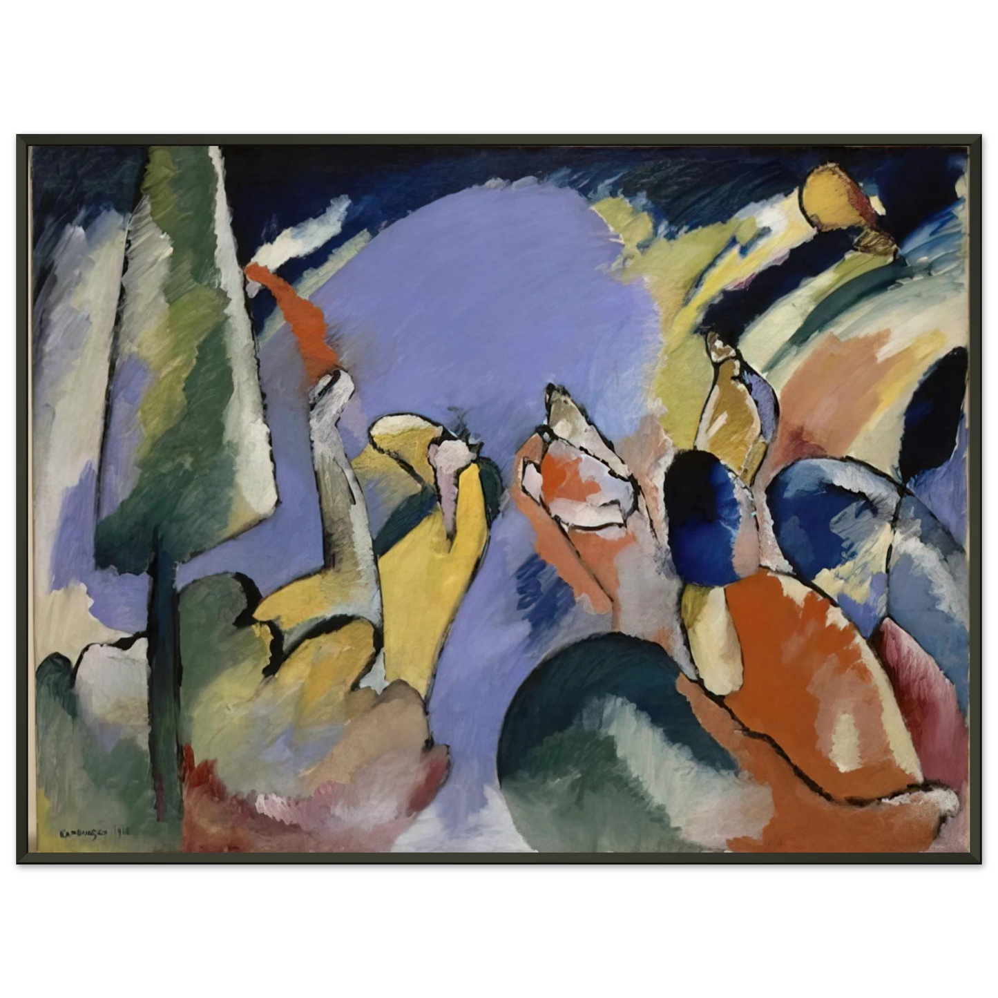 Wassily Kandinsky  IMPROVISATION XIV 1910 Framed Art Print  - Aluminum Frame - 40x50 cm / 16x20 inches