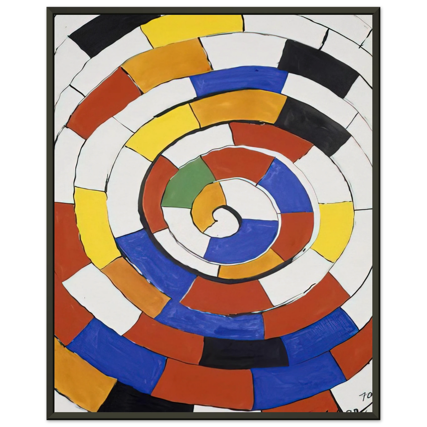 Alexander Calder SPIRAL 1970 Framed Art Print - Aluminum Frame - 70x100 cm / 28x40 inches