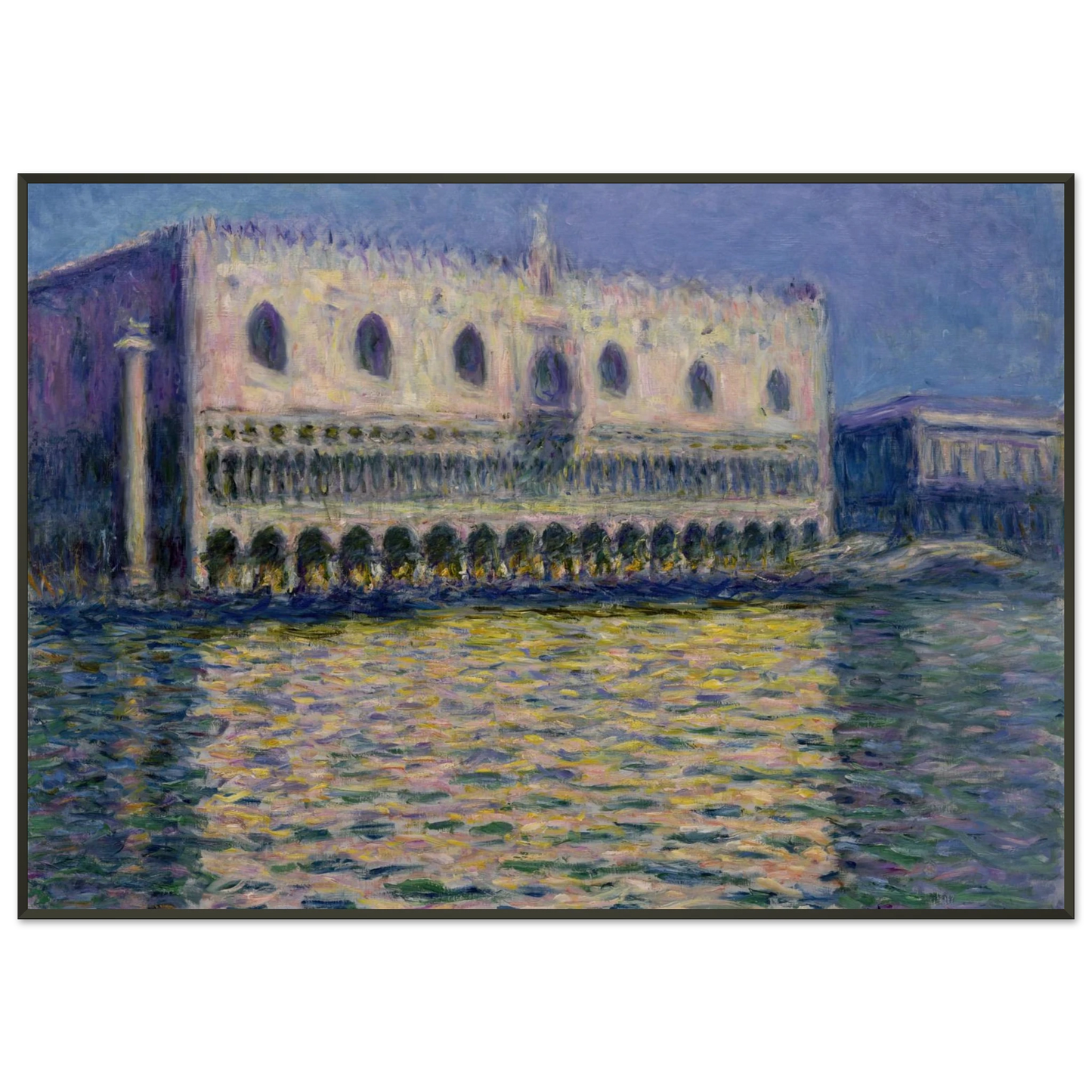claude monet  The Palazzo Ducale Framed Art Print  - Aluminum Frame - 21x29.7 cm / 8x12"