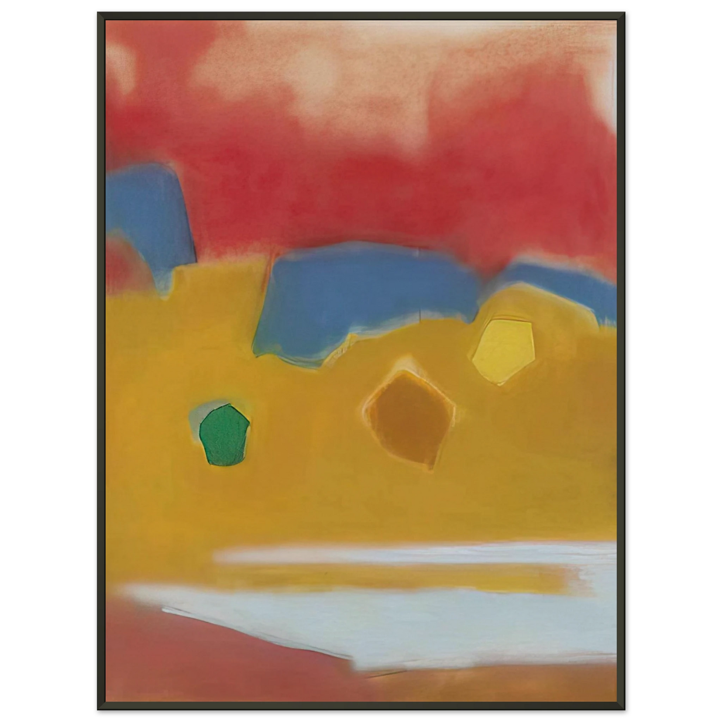 Esteban Vicente ZARZUELA 1982 Framed Art Print - Aluminum Frame - 60x80 cm / 24x32 inches
