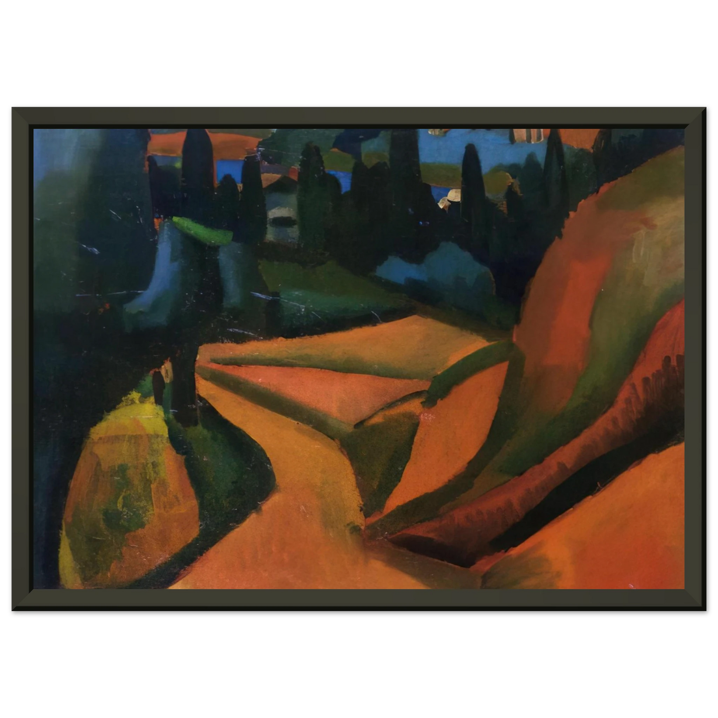 Andre Derain LANDSCAPE NEAR MARTIGUES 1908 Framed Art Print - Aluminum Frame - 40x50 cm / 16x20 inches