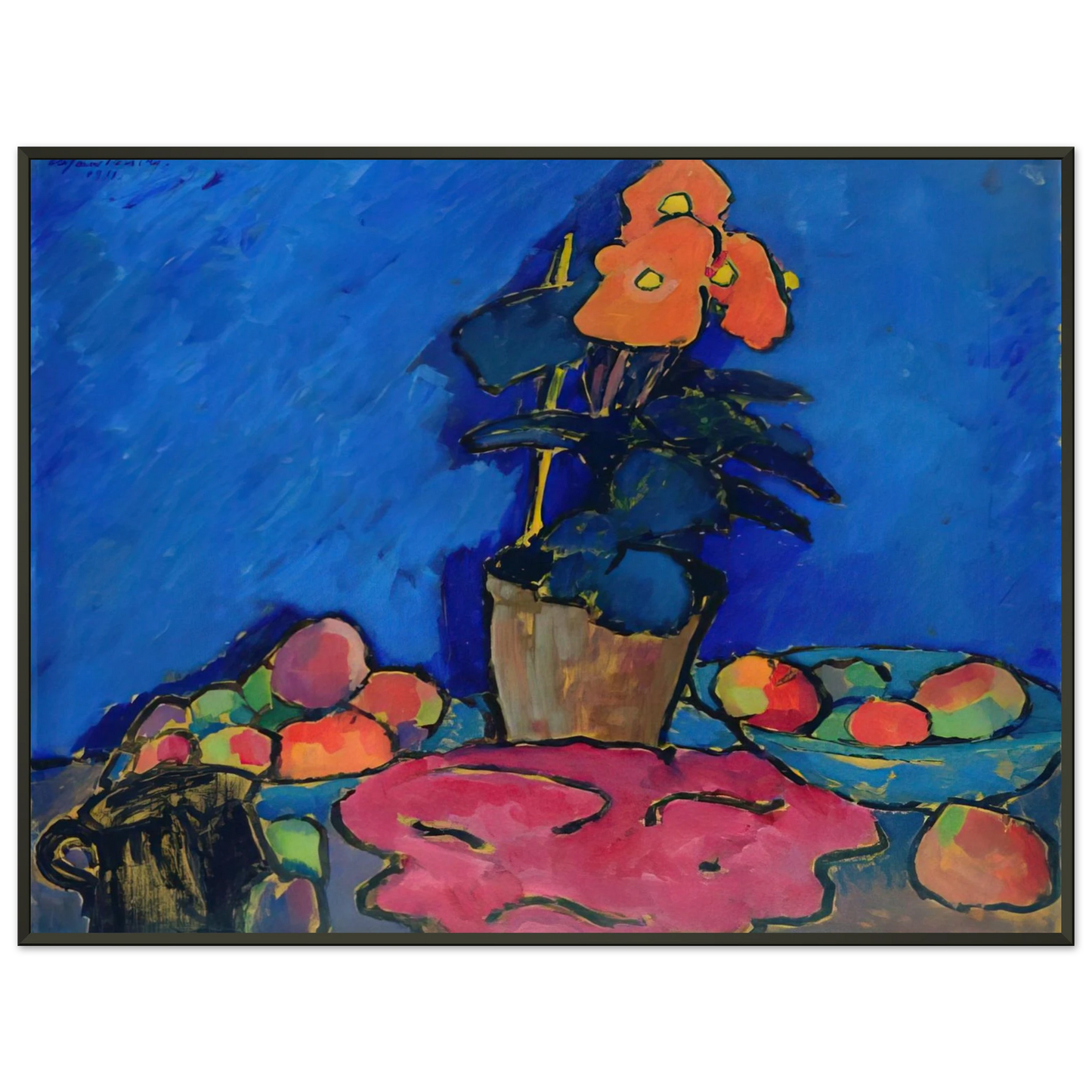 Alexej von Jawlensky STILL LIFE WITH BEGONIA 1911 Framed Art Print - Aluminum Frame - 60x80 cm / 24x32 inches