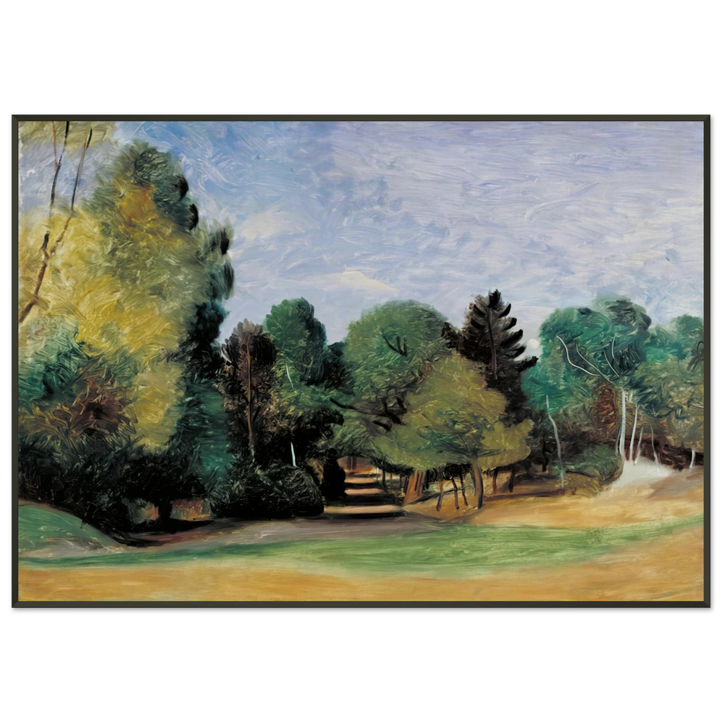 Andre Derain LANDSCAPE NEAR BARBIZON 1922 Framed Art Print - Aluminum Frame - 21x29.7 cm / 8x12"