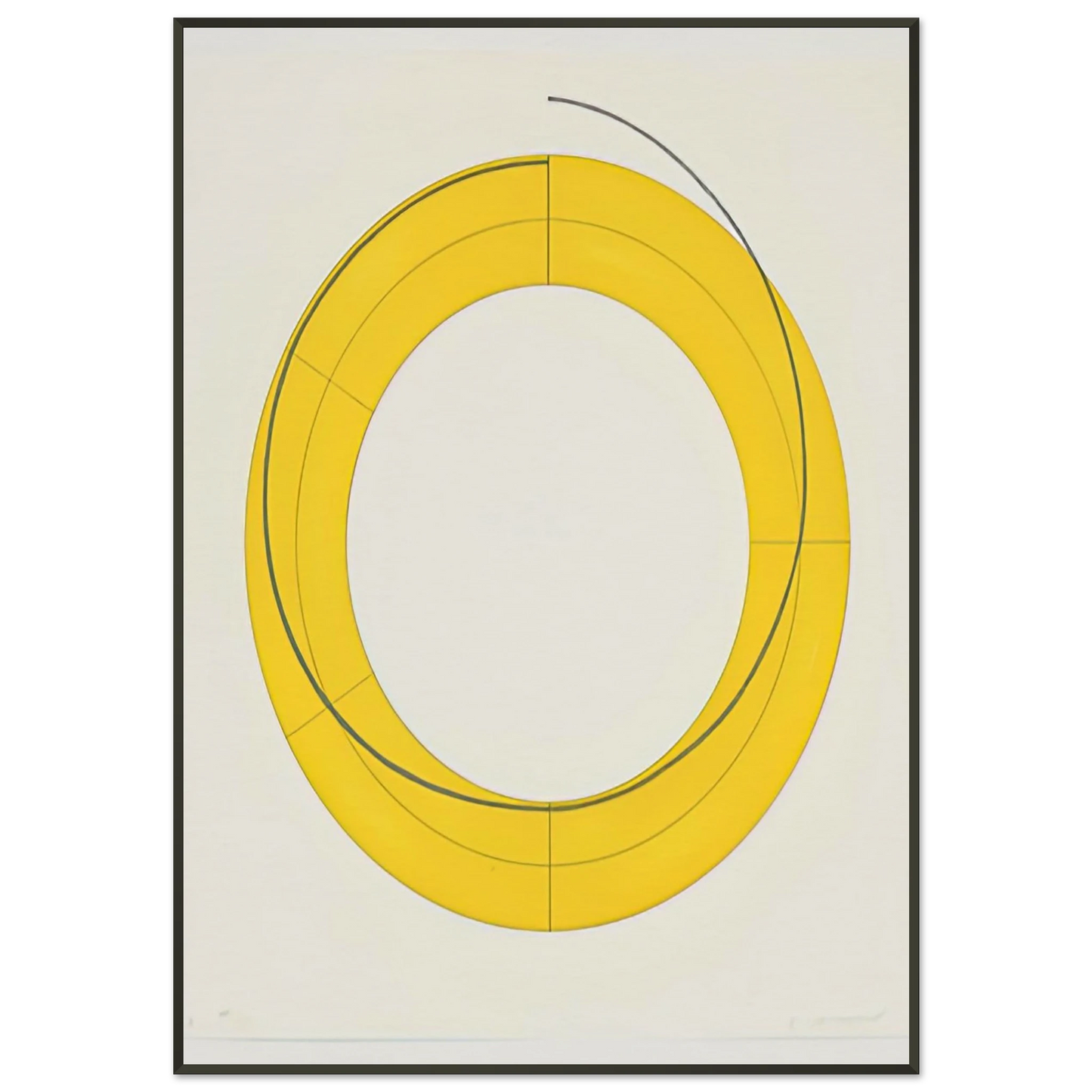 Robert Mangold RING A YELLOW 2010 Framed Art Print - Aluminum Frame - 21x29.7 cm / 8x12"