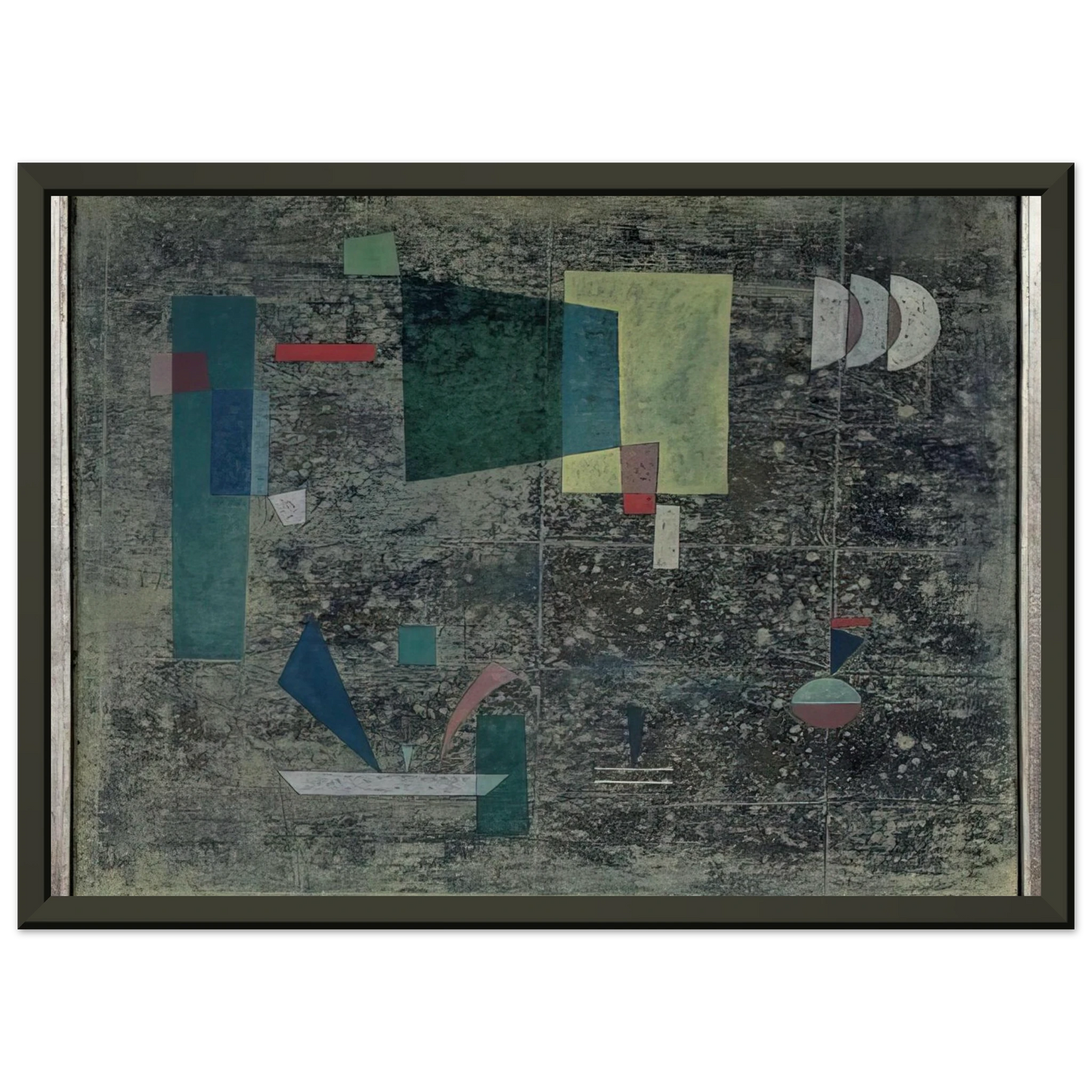 Wassily Kandinsky  CIRCULATION SLOWED 1931 Framed Art Print  - Aluminum Frame - 70x100 cm / 28x40 inches