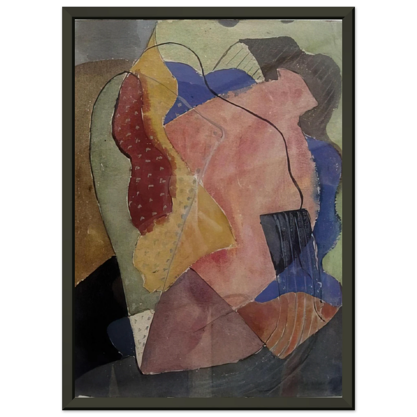 John Ferren St Tropez Abstract 1929 Framed Art Print - Aluminum Frame - 40x50 cm / 16x20 inches