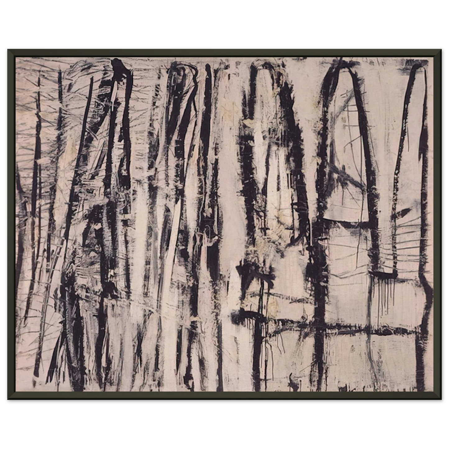 Cy Twombly Quarzeat Framed Art Print - Aluminum Frame - 60x80 cm / 24x32 inches