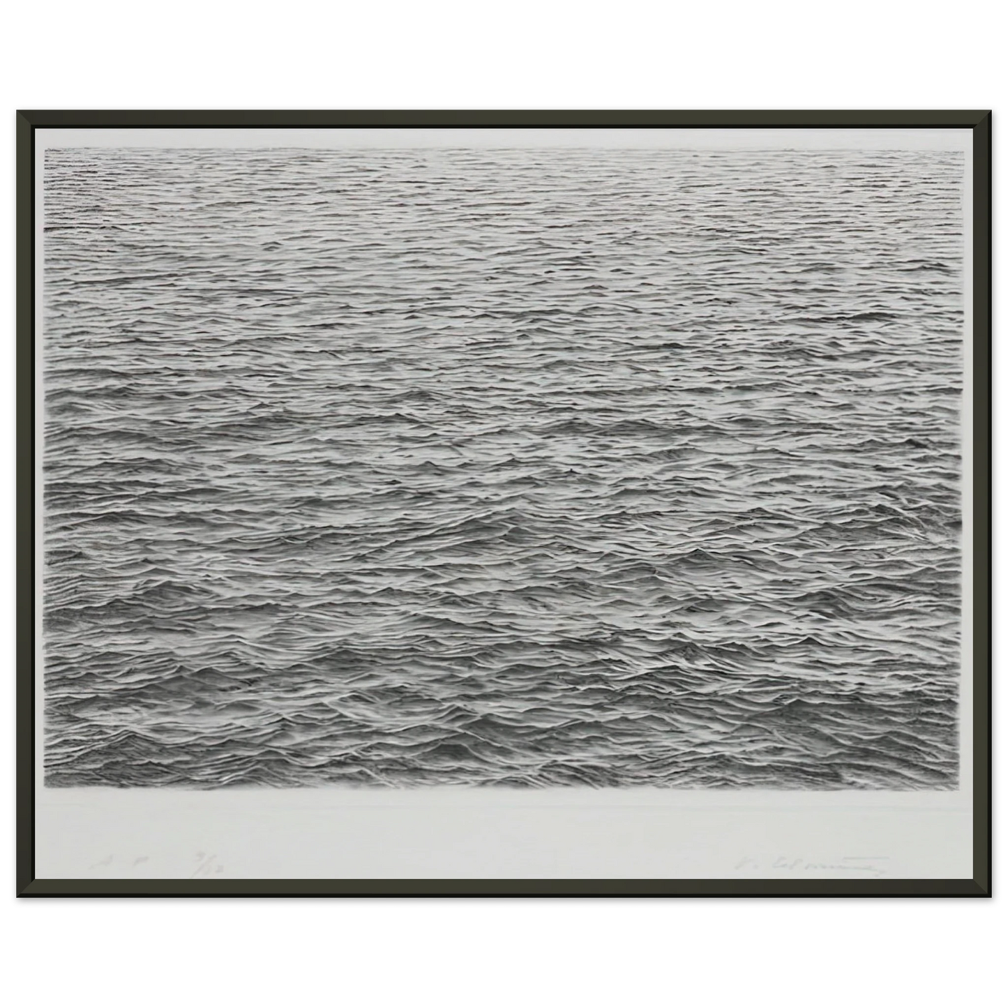 Vija Celmins DRYPOINT OCEAN SURFACE 1983 Framed Art Print - Aluminum Frame - 70x100 cm / 28x40 inches