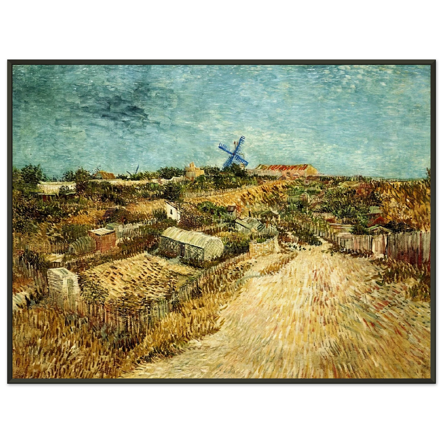 Vincent van Gogh Vegetable Gardens in Montmartre Framed Art Print - Aluminum Frame - 70x100 cm / 28x40 inches