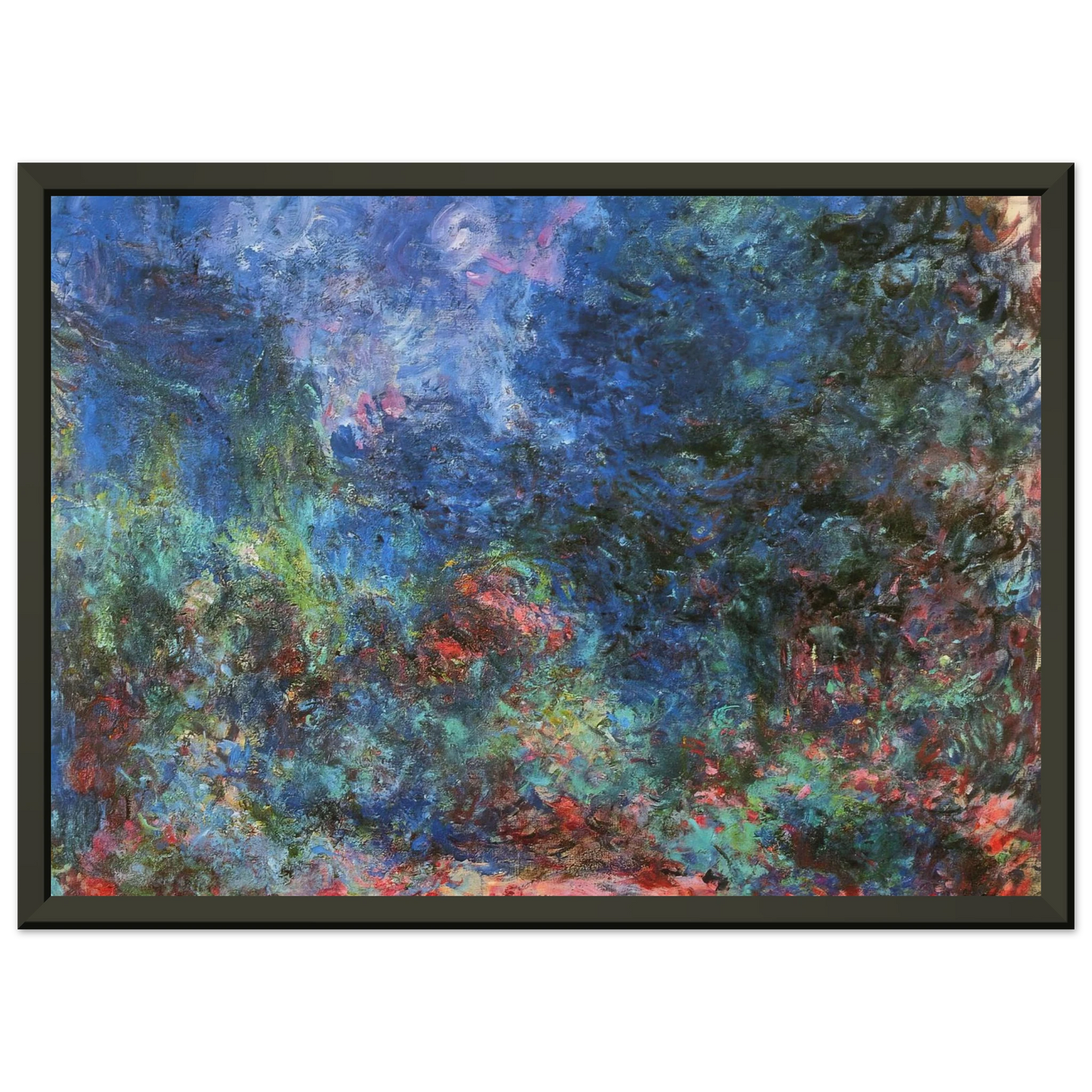 claude monet  The House at Giverny Viewed from the Rose Garden Framed Art Print  - Aluminum Frame - 70x100 cm / 28x40 inches