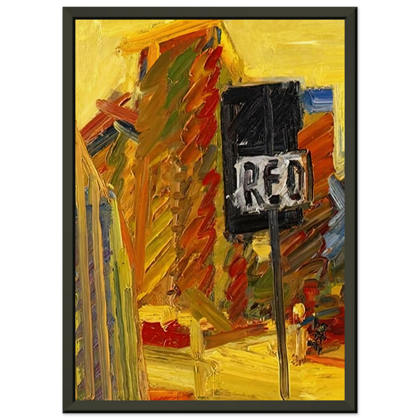 Frank Auerbach TOWER BLOCKS Framed Art Print - Aluminum Frame - 60x80 cm / 24x32 inches