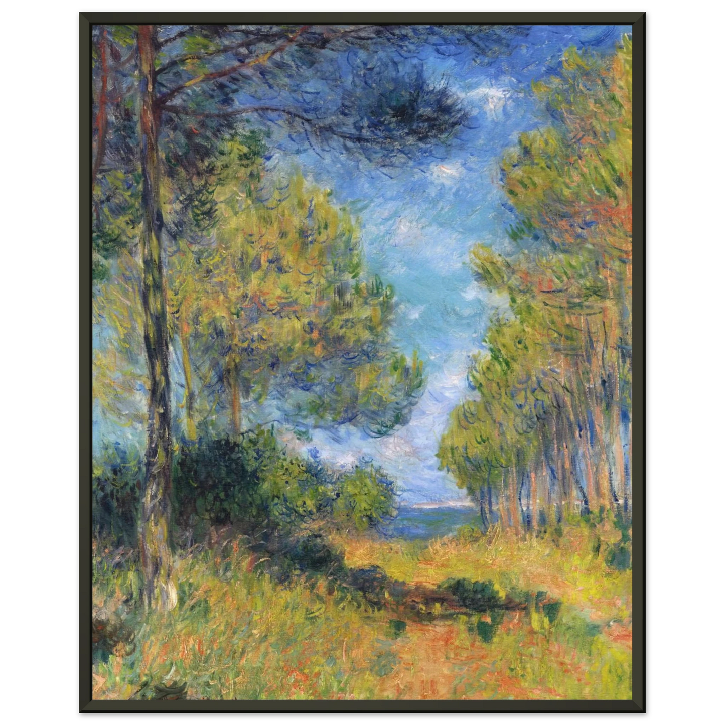 claude monet  Path at Varengeville Framed Art Print  - Aluminum Frame - 40x50 cm / 16x20 inches