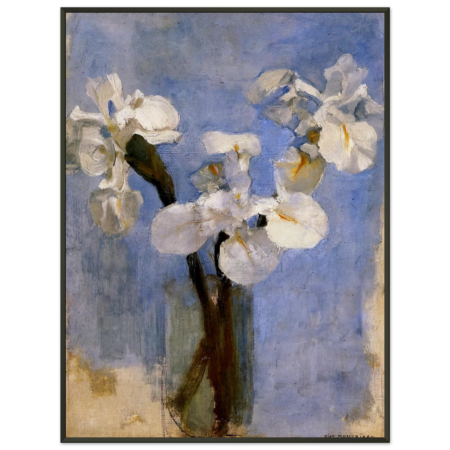Piet Mondrian Flowers Sun Framed Art Print - Aluminum Frame - 60x80 cm / 24x32 inches