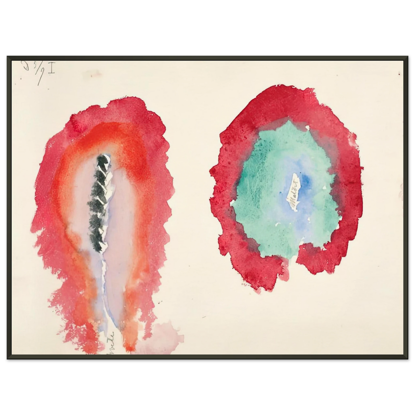 Hilma af Klint WHEAT AND WORMWOOD 1922 Framed Art Print - Aluminum Frame - 40x50 cm / 16x20 inches