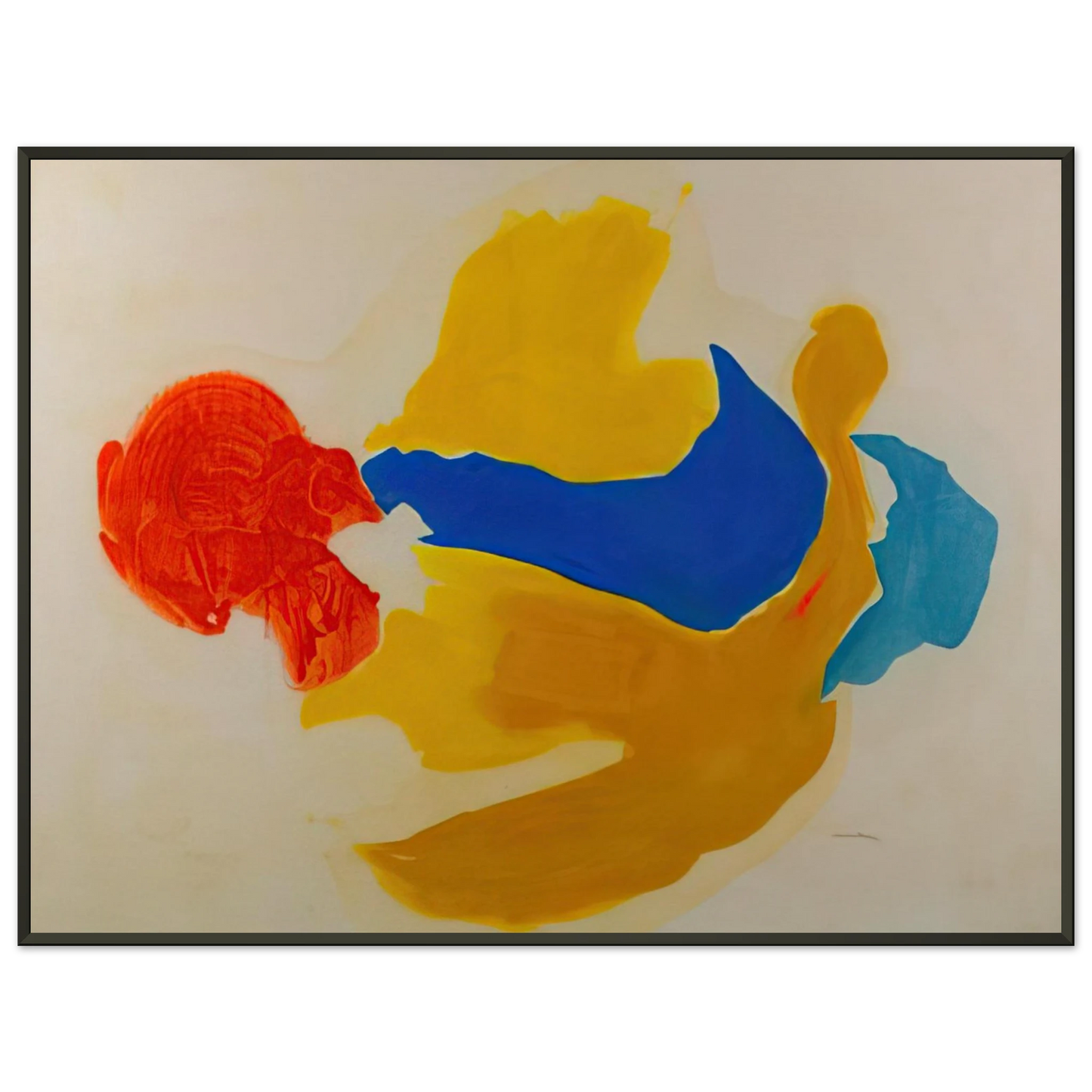 Helen Frankenthaler  Blue Jay  1963  United States Framed Art Print  - Aluminum Frame - 70x100 cm / 28x40 inches