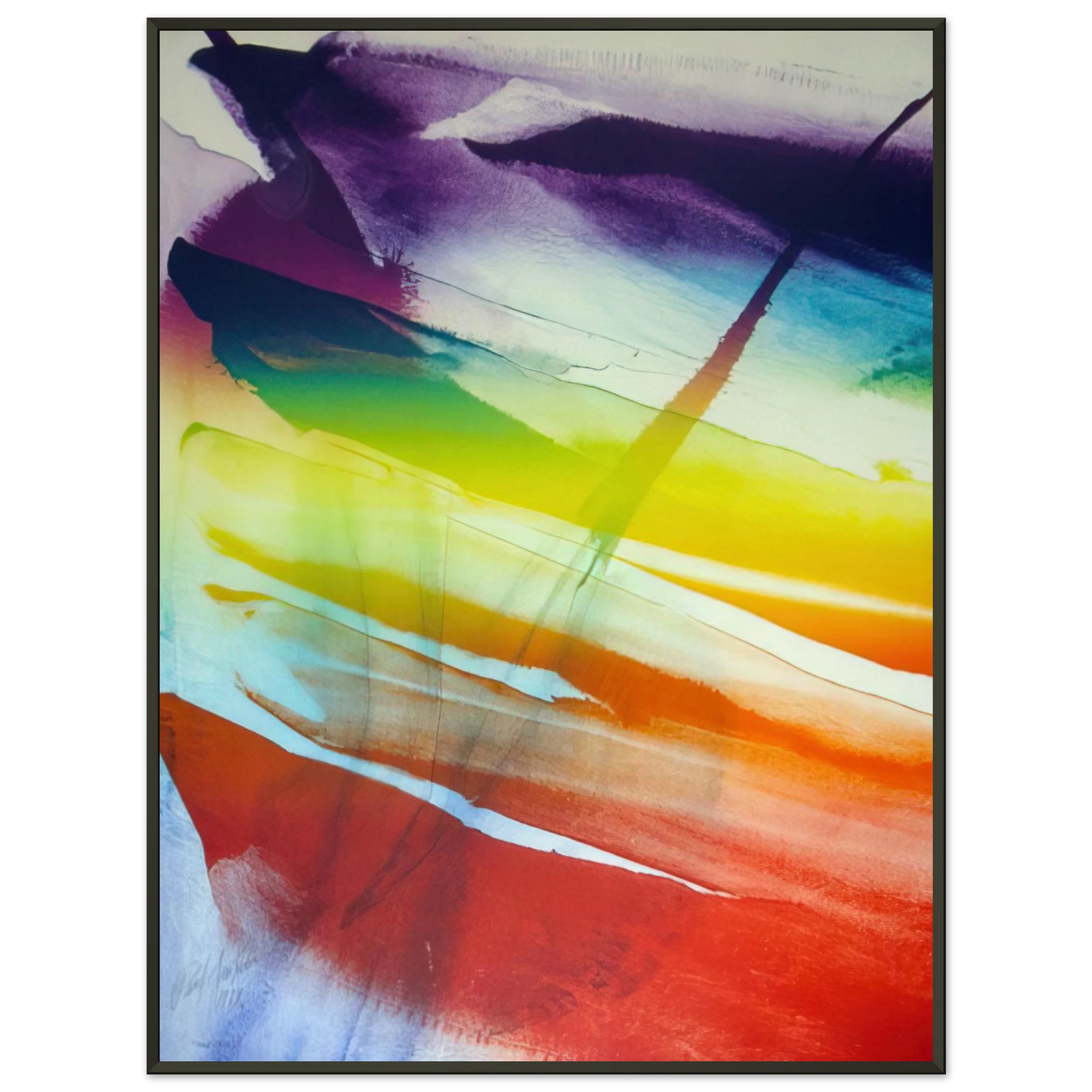 Paul Jenkins Phenomena Franklin s Kite Framed Art Print - Aluminum Frame - 40x50 cm / 16x20 inches