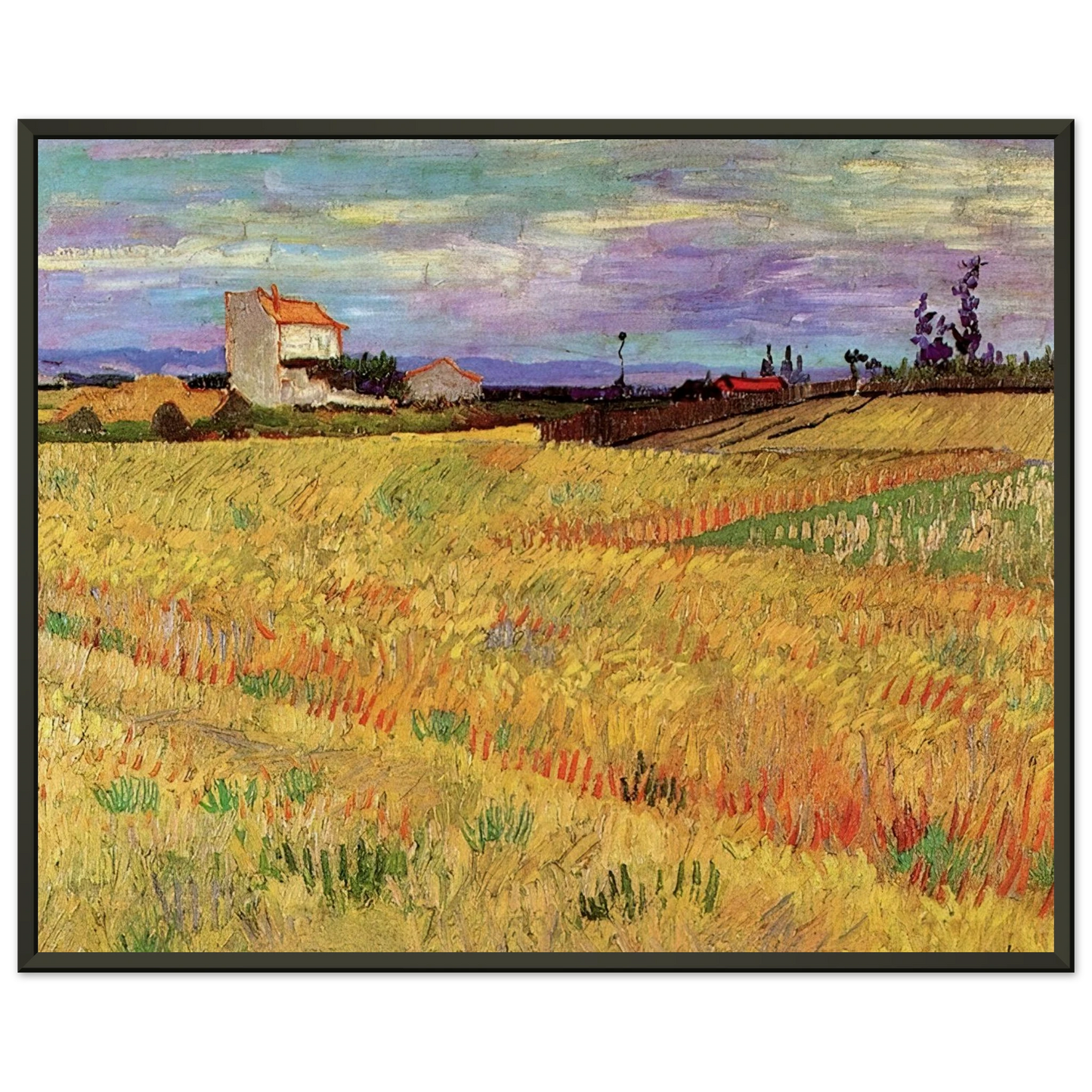 Vincent van Gogh Wheat Field Framed Art Print - Aluminum Frame - 40x50 cm / 16x20 inches
