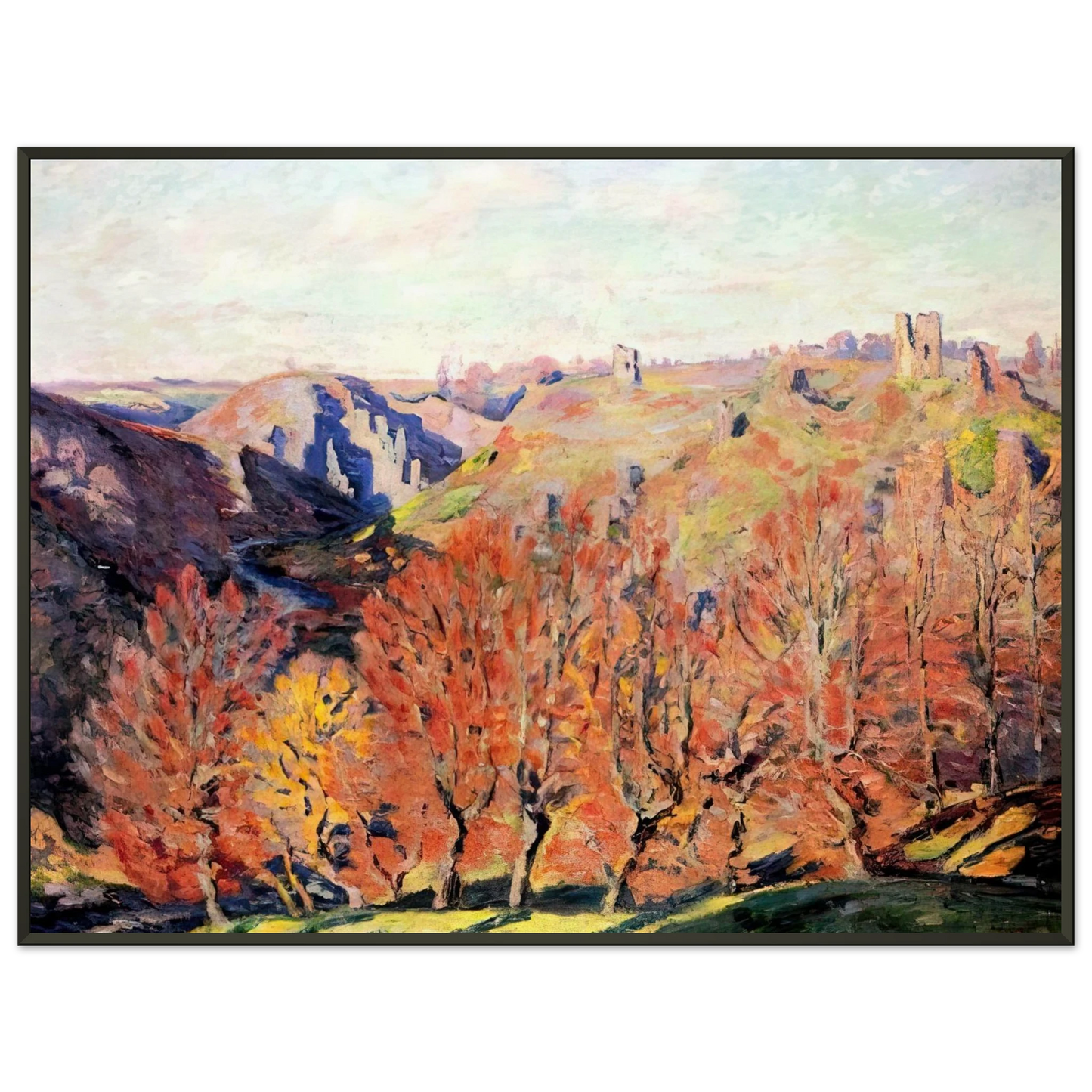 Armand Guillaumin Les Ruines a Crozant 1897 Framed Art Print - Aluminum Frame - 40x50 cm / 16x20 inches