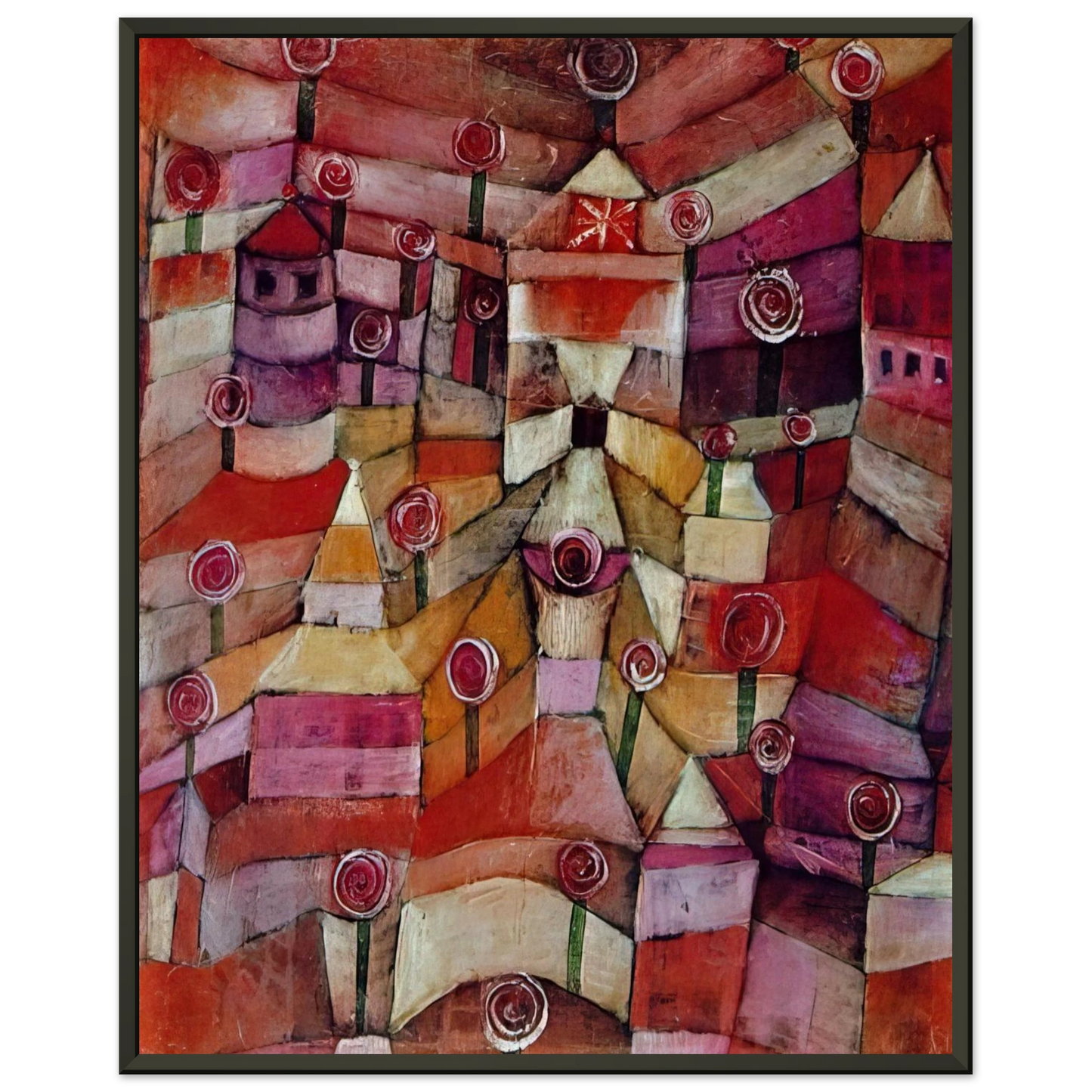 Paul Klee ROSE GARDEN 1920 Framed Art Print - Aluminum Frame - 70x100 cm / 28x40 inches