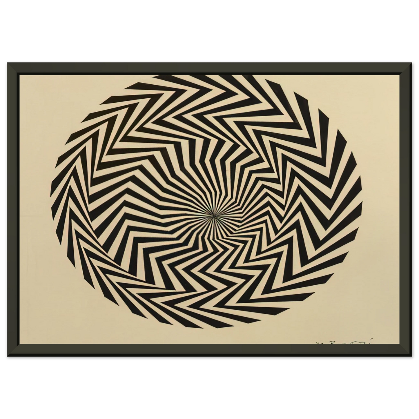 Bridget Riley BLAZE STUDY 1962 Framed Art Print - Aluminum Frame - 60x80 cm / 24x32 inches
