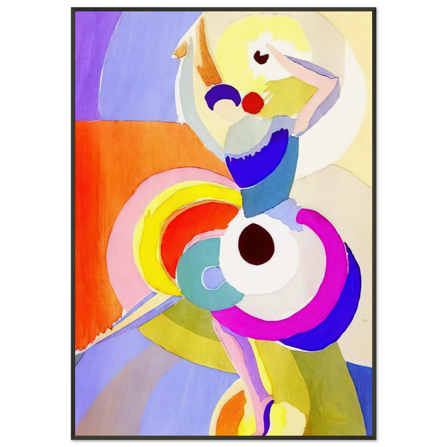 Sonia Delaunay FLAMENCO DANCER Framed Art Print - Aluminum Frame - 21x29.7 cm / 8x12"