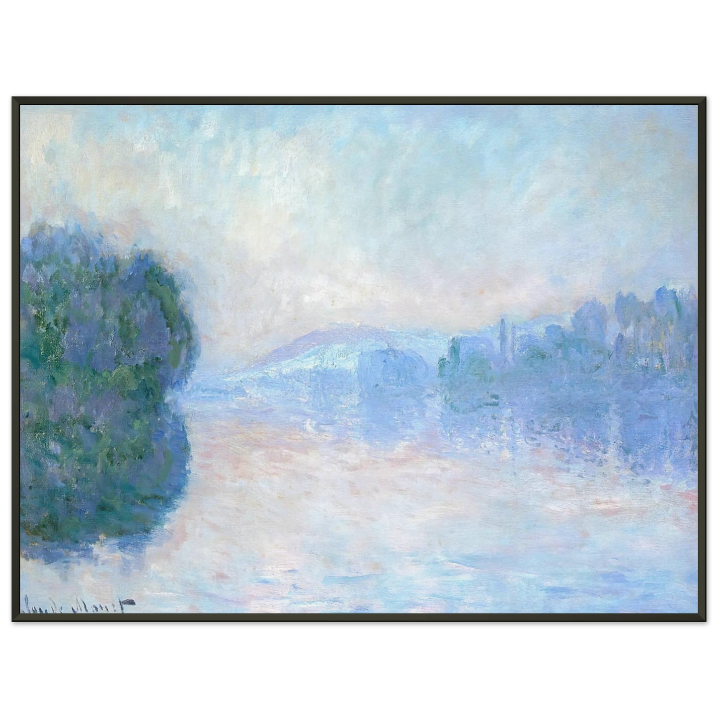 claude monet The Siene near Vernon Framed Art Print - Aluminum Frame - 60x80 cm / 24x32 inches