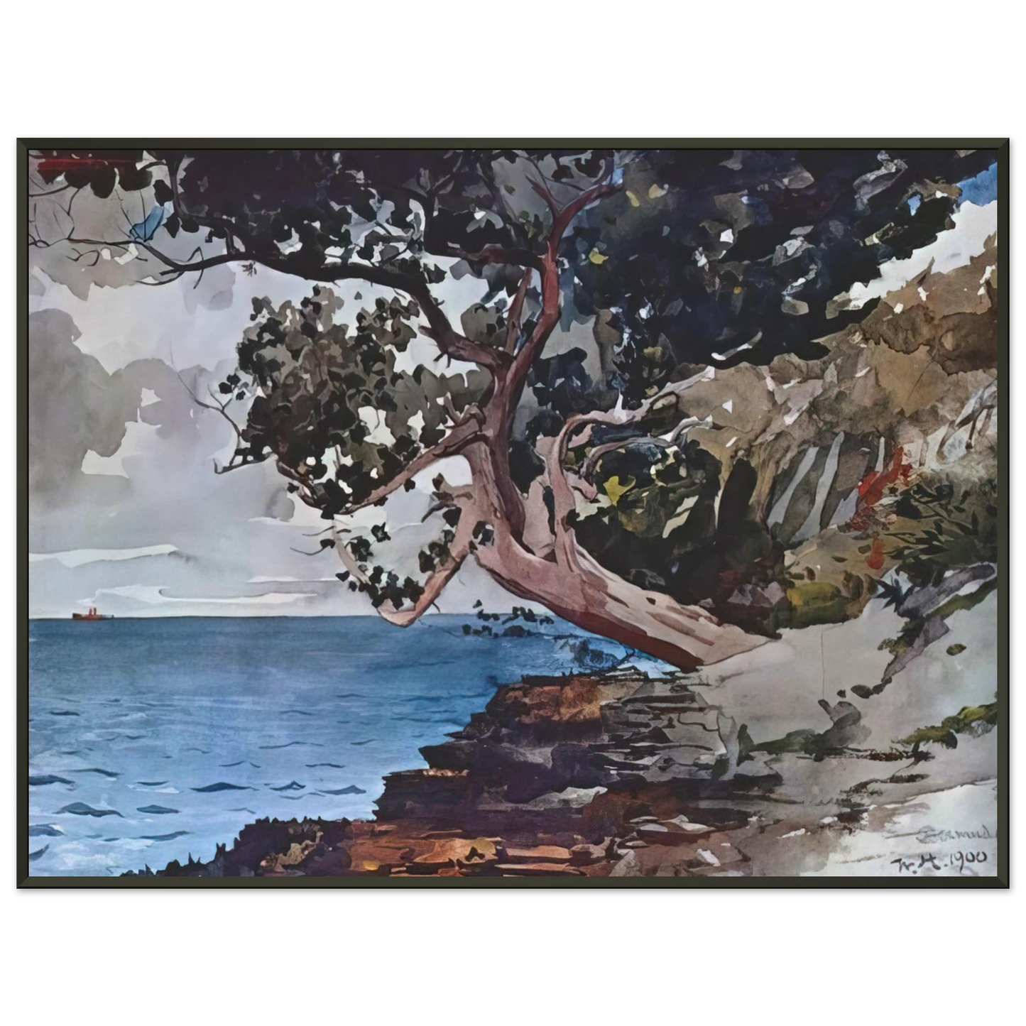 Winslow Homer NORTH ROAD BERMUDA Framed Art Print - Aluminum Frame - 70x100 cm / 28x40 inches
